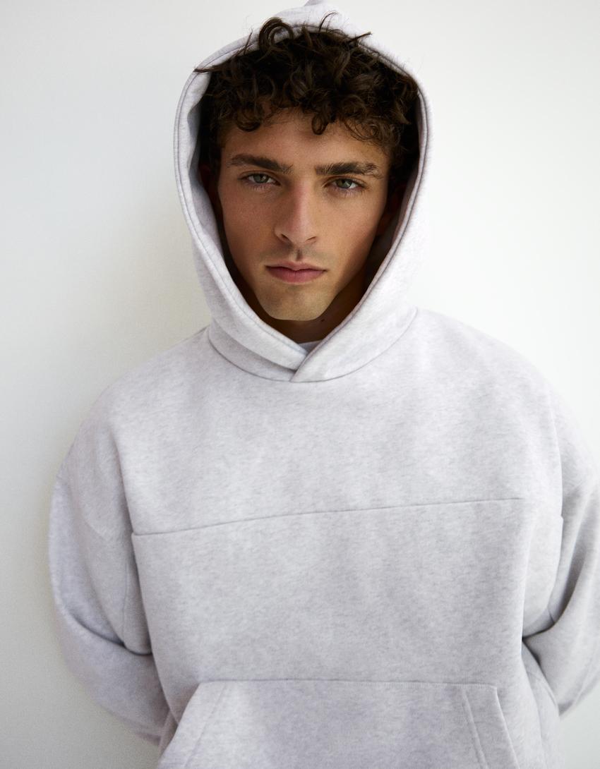 Hoodie mit Kapuze-Grau