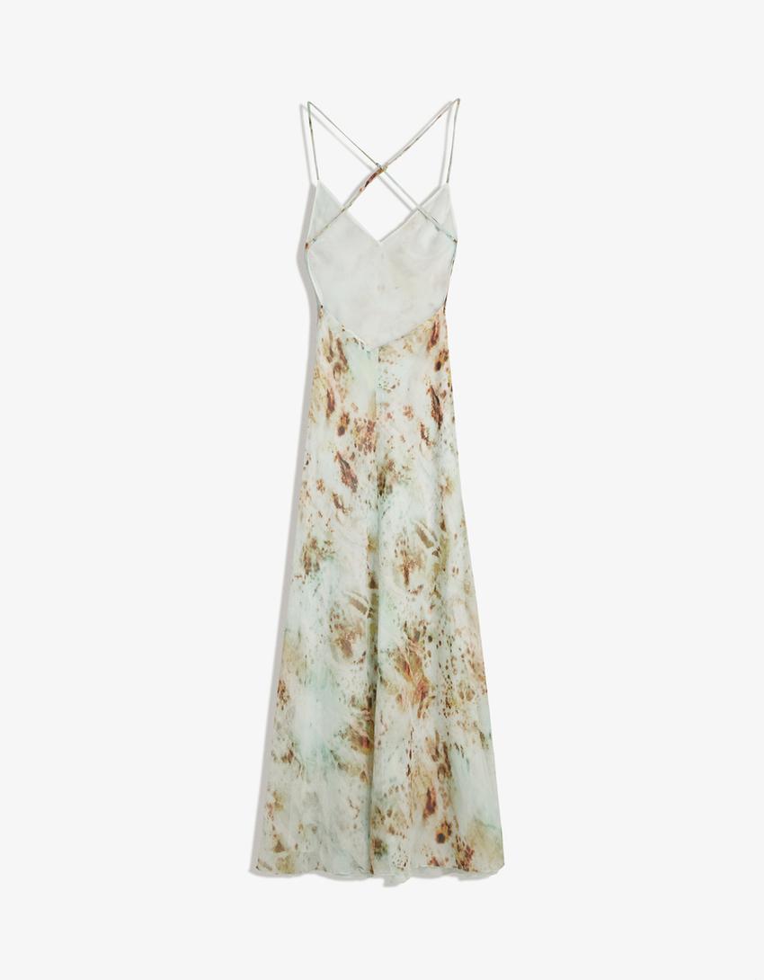 Vestido midi print-Multicolor