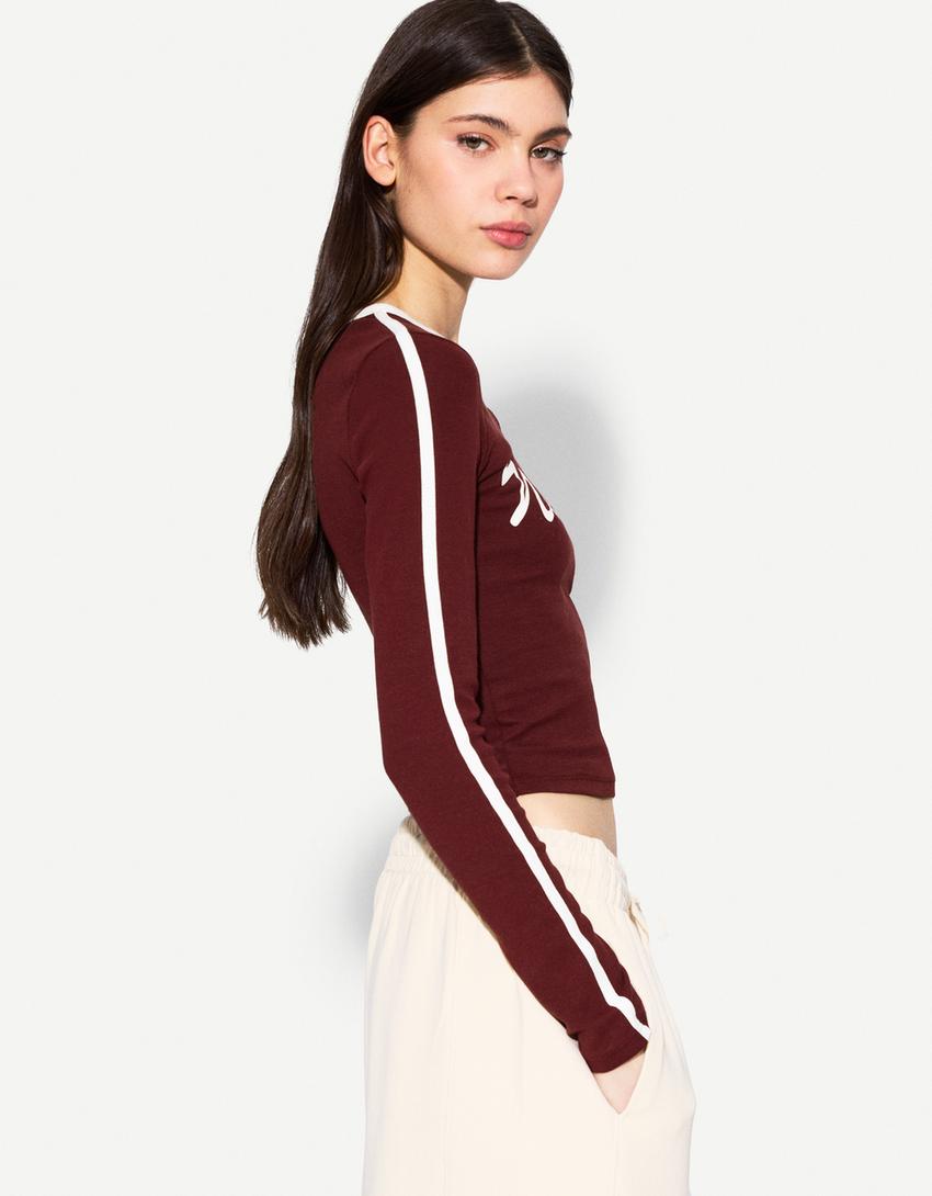 Camiseta manga larga print-Morado-2