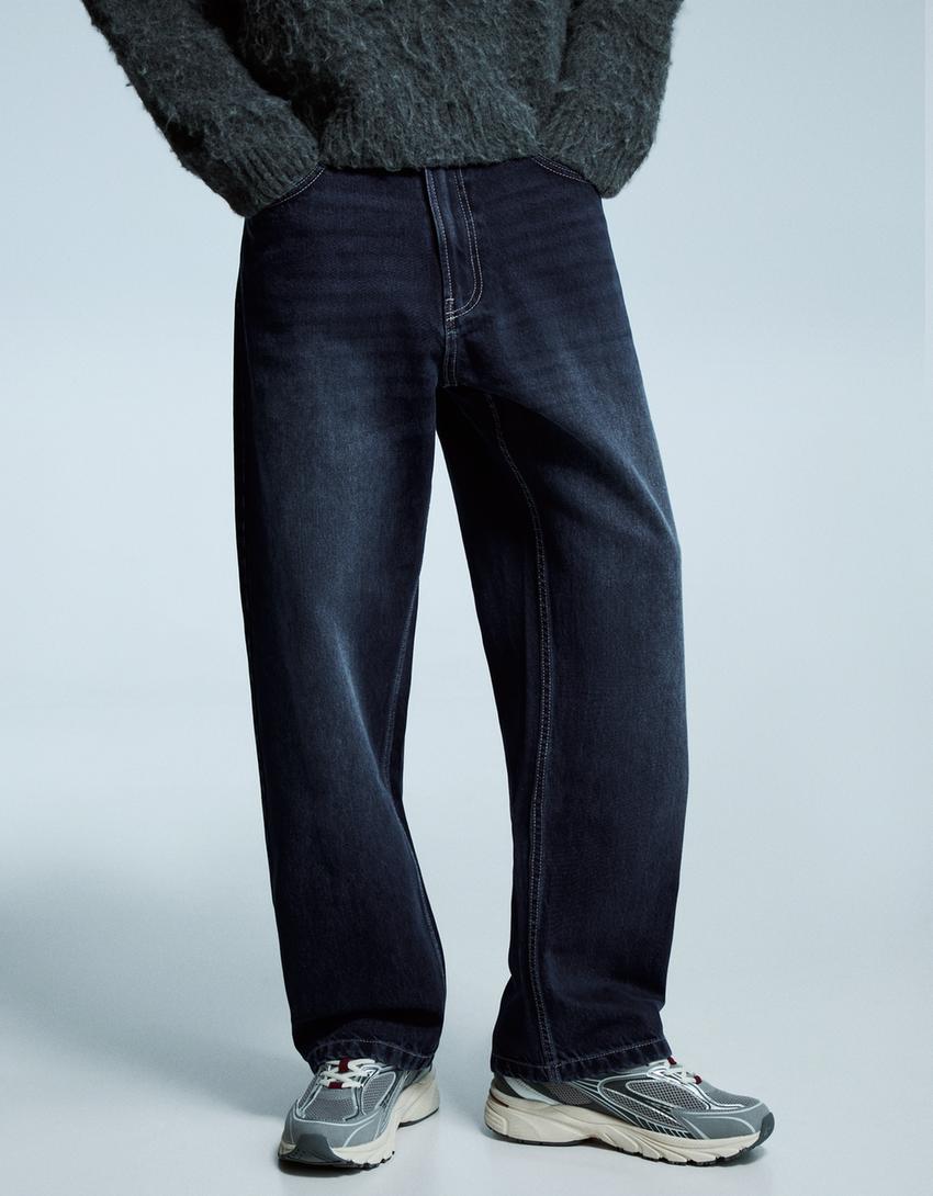 Baggy Jeans-Dunkelblau