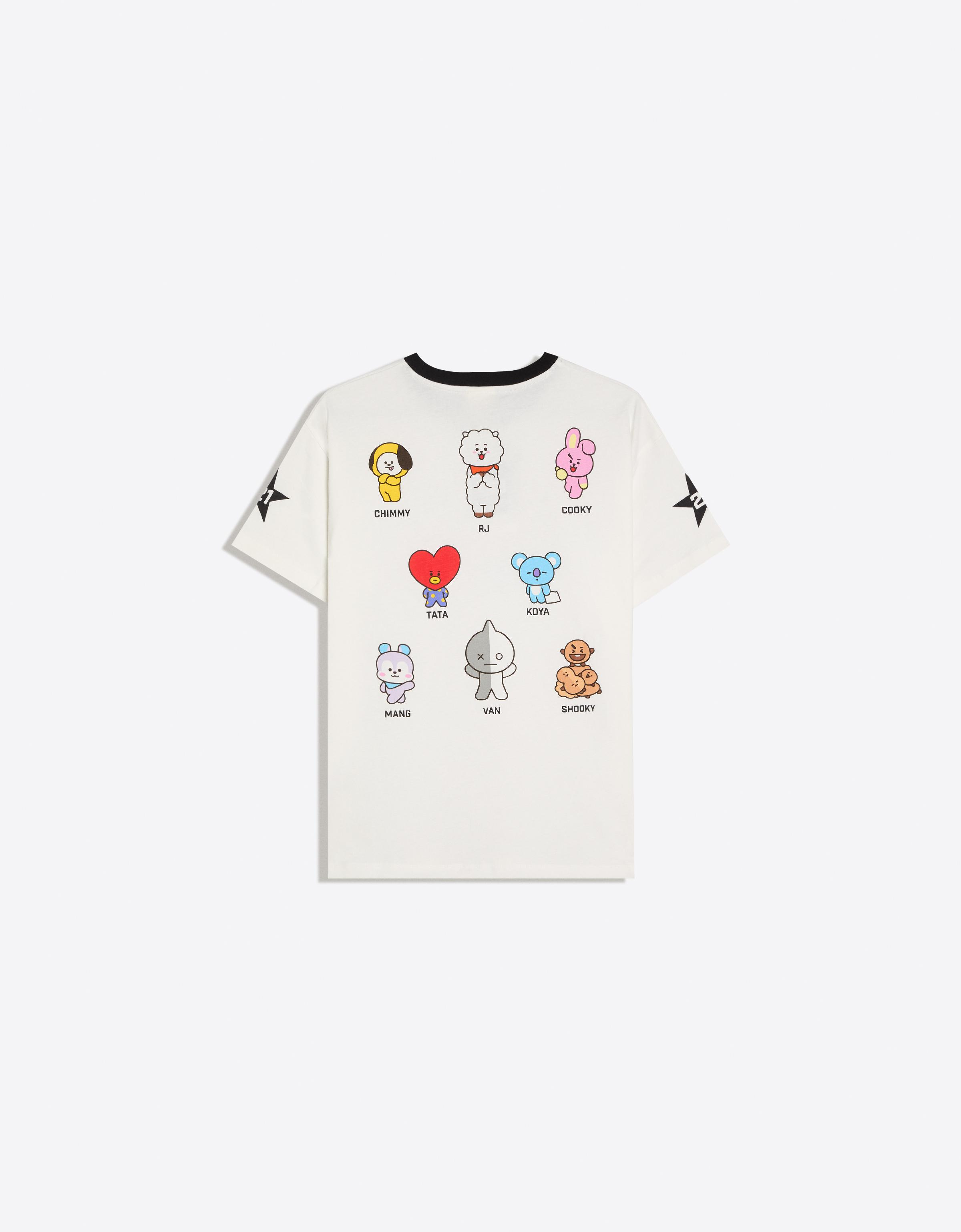 BT21 print oversize T-shirt — Off white