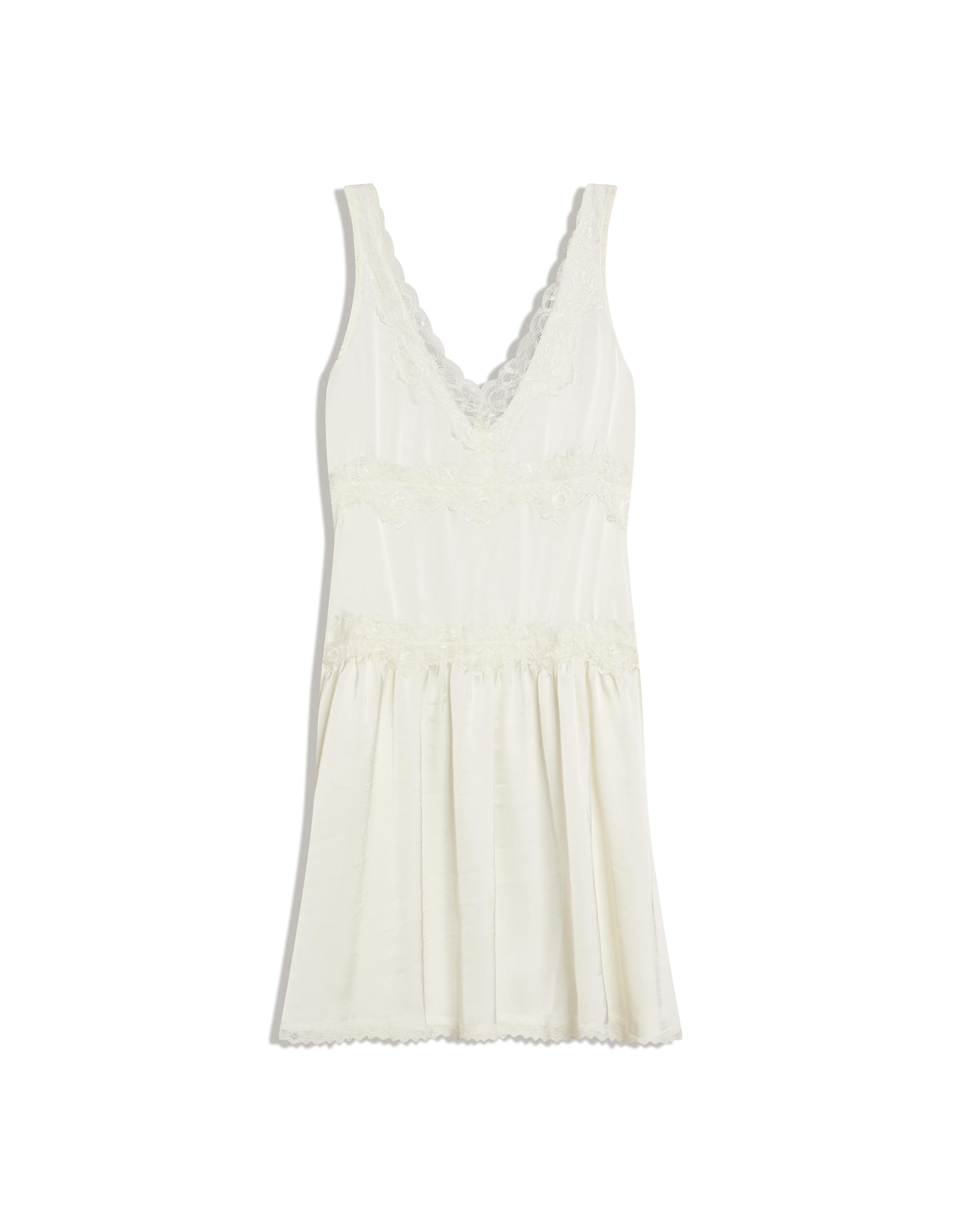 Saten mini elbise - Görsel 8