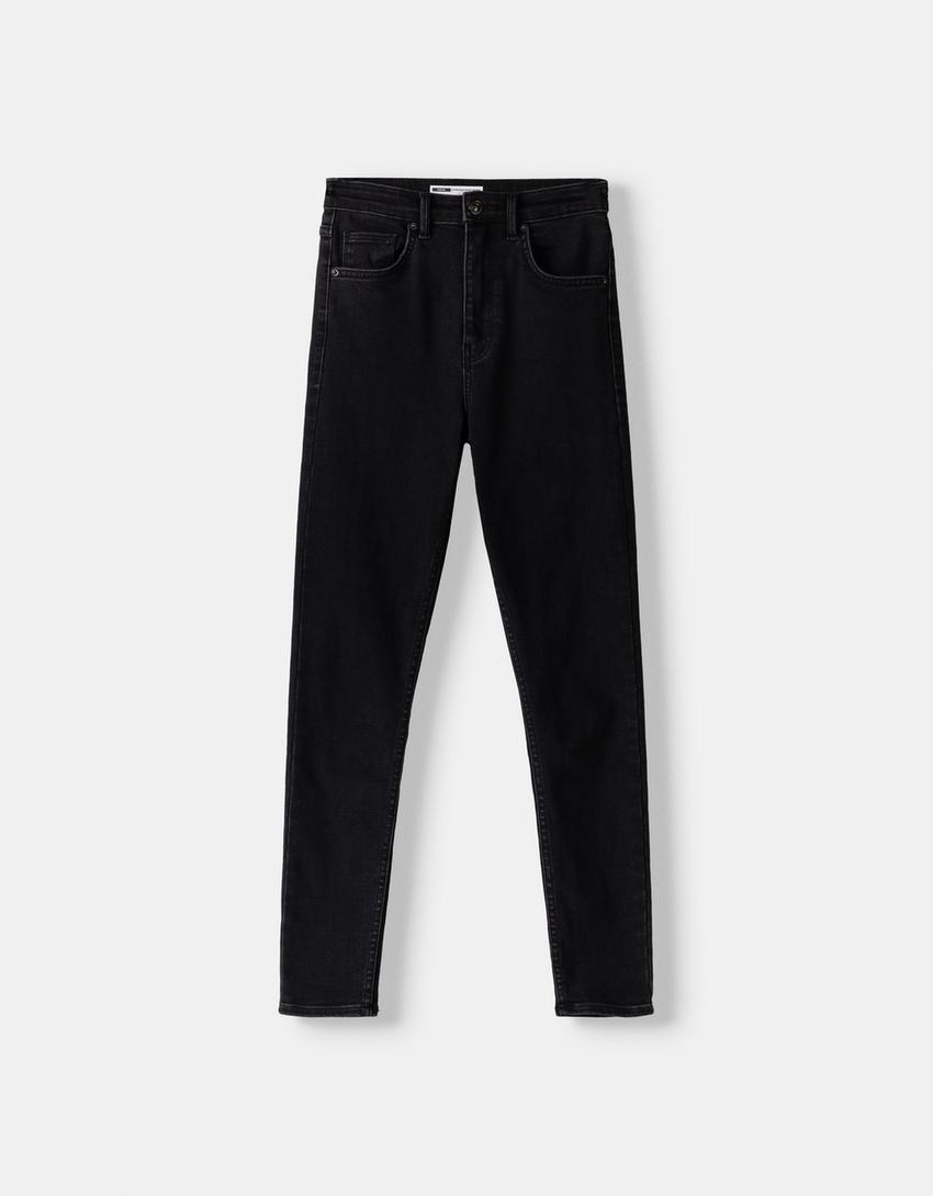 Jeans taille très haute skinny-Noir-4