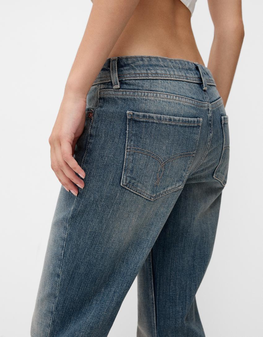 Jeans bootcut low waist-Azul lavado-4