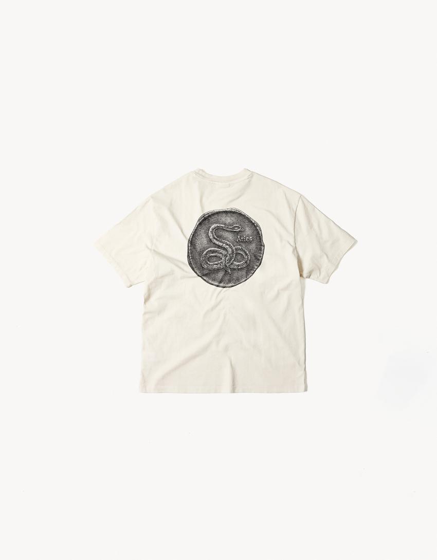 Camiseta relaxed fit ARIES X BERSHKA-Blanco roto