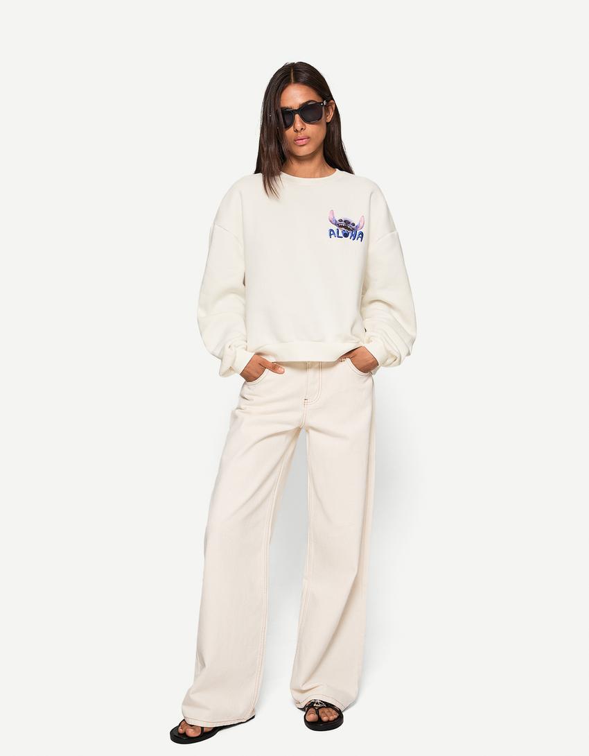 Sudadera Lilo & Stitch-Blanco roto-2