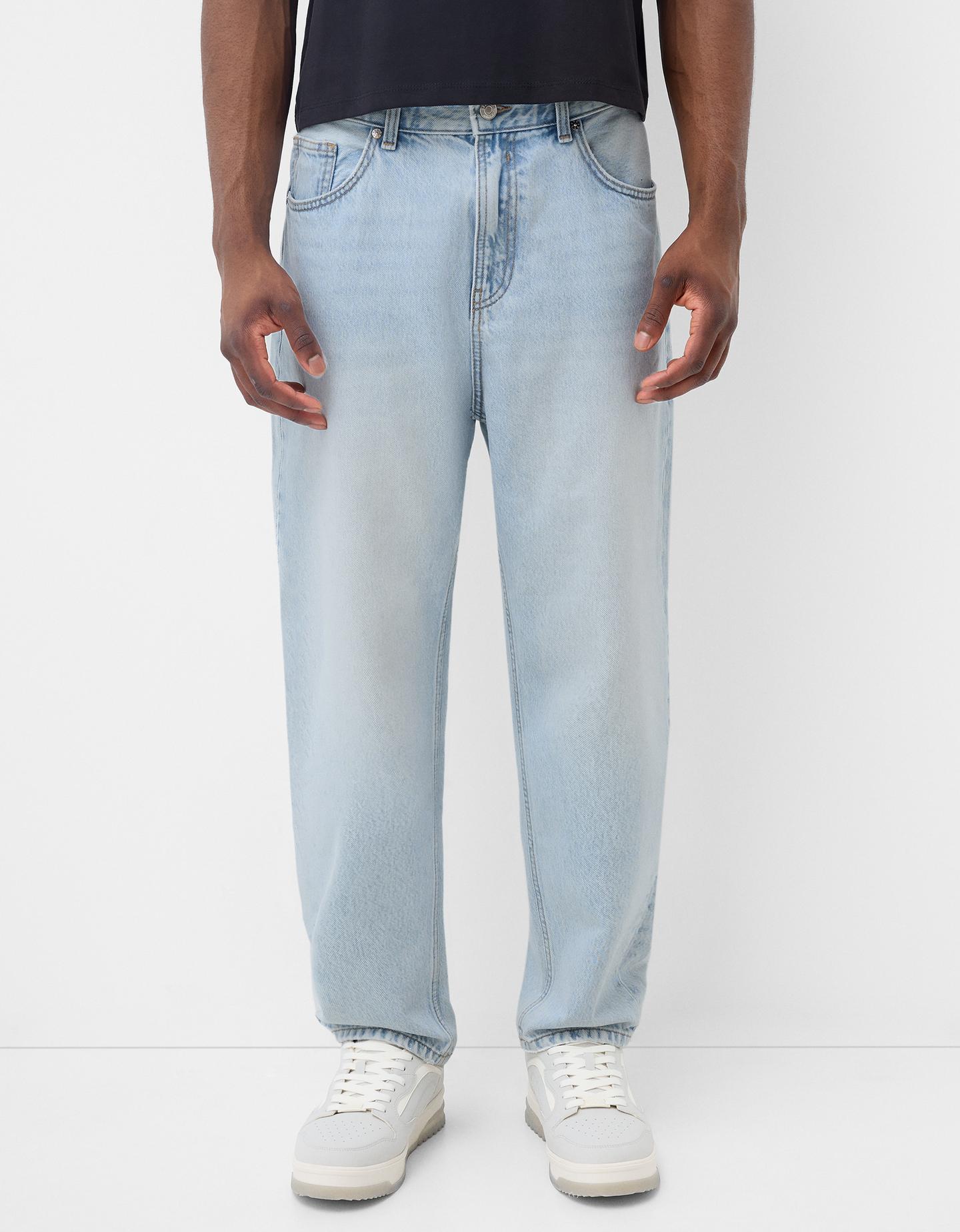 Bershka Jeans Loose Uomo 42 (Eu 36) Azzurro Chiaro