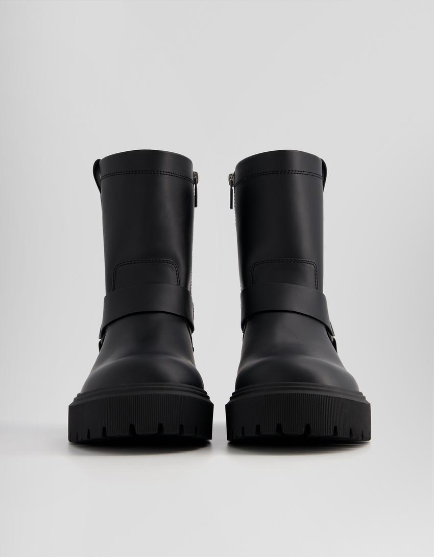 Bottines motard-Noir