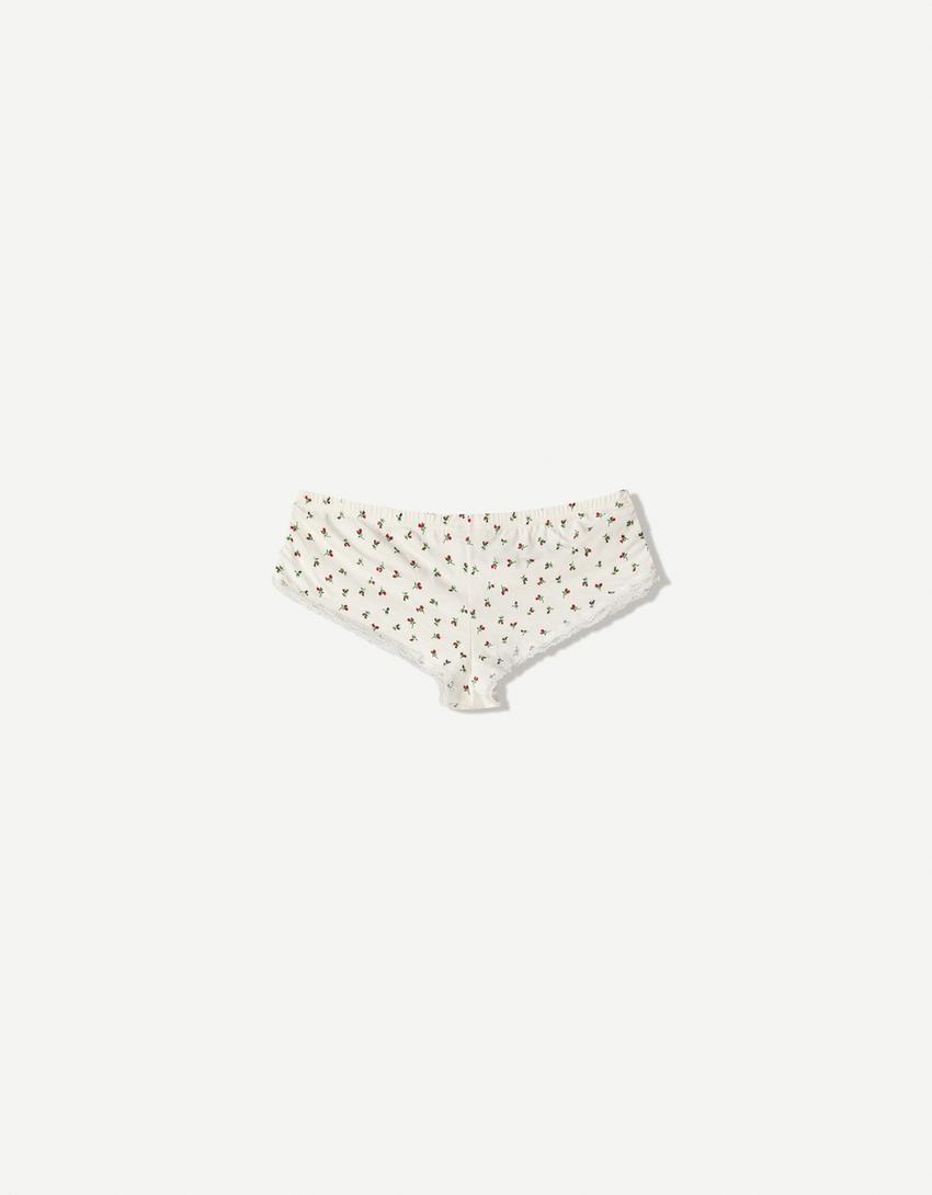 Braguita print flores-Blanco