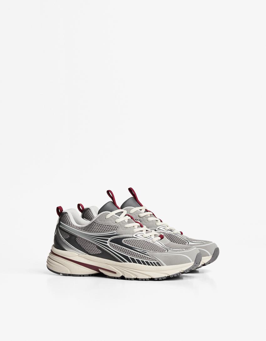 Multi-piece sneakers-Grey-4