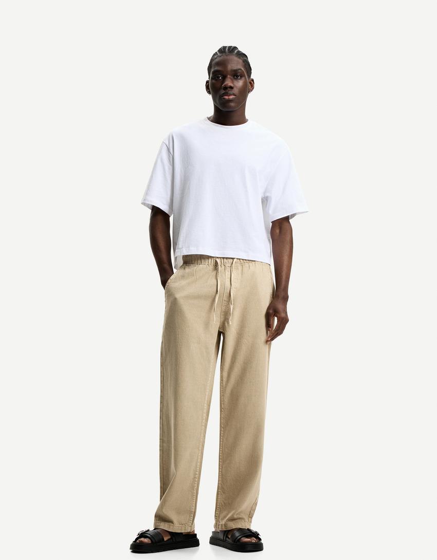 Jogger jeans-Camel-0