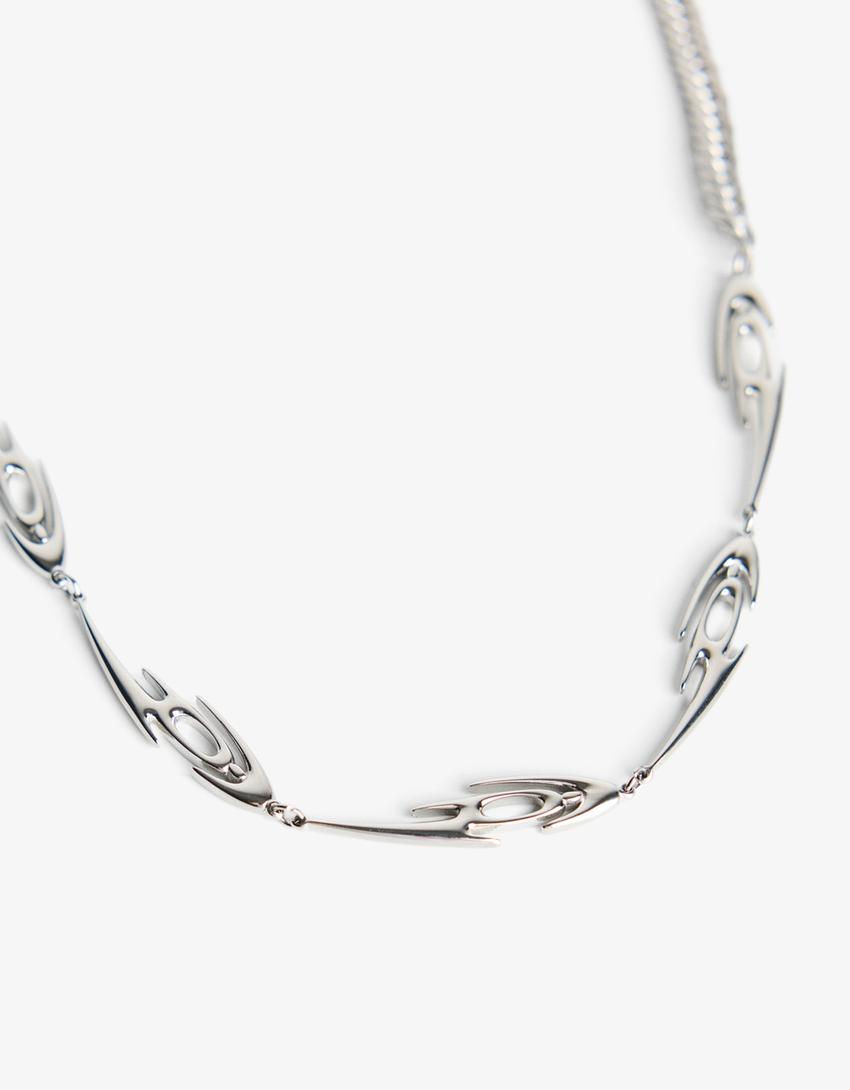 Ocelový řetízek out of core-Stříbrná