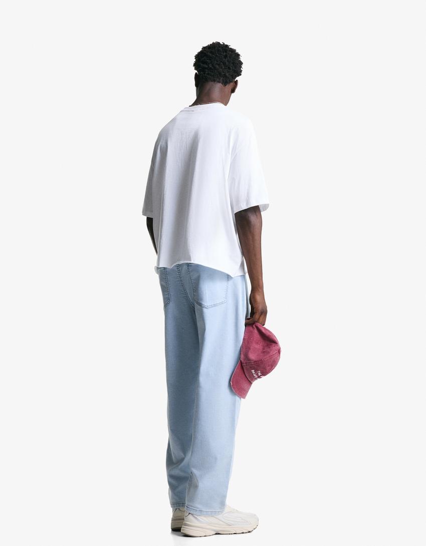 Jeans jogger-Azul claro