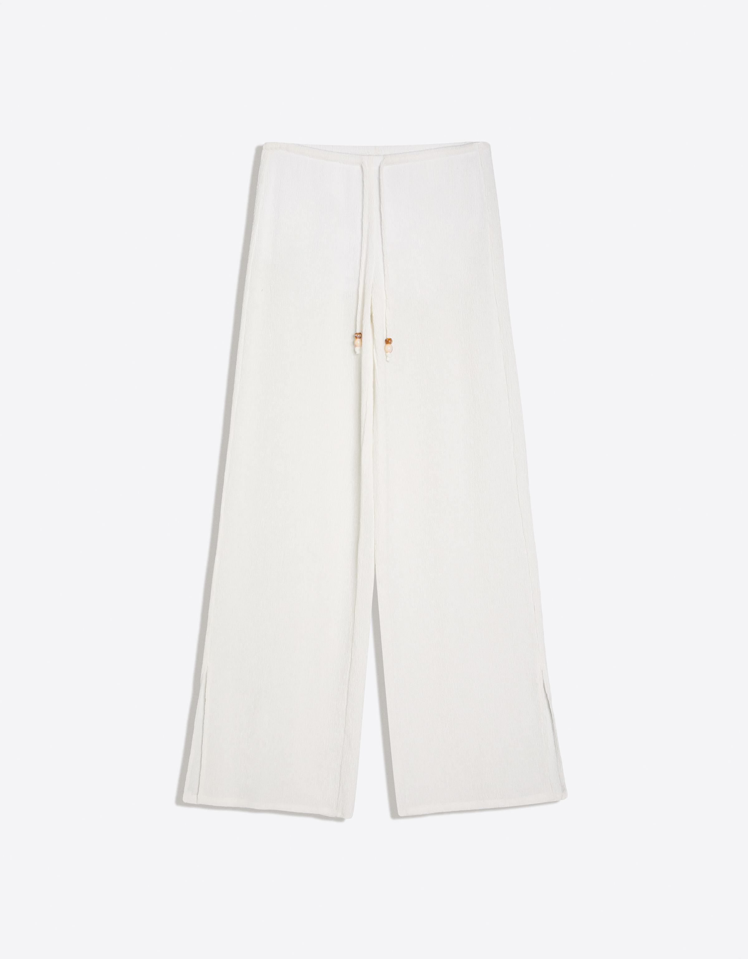 Wide-leg trousers with elasticated waist