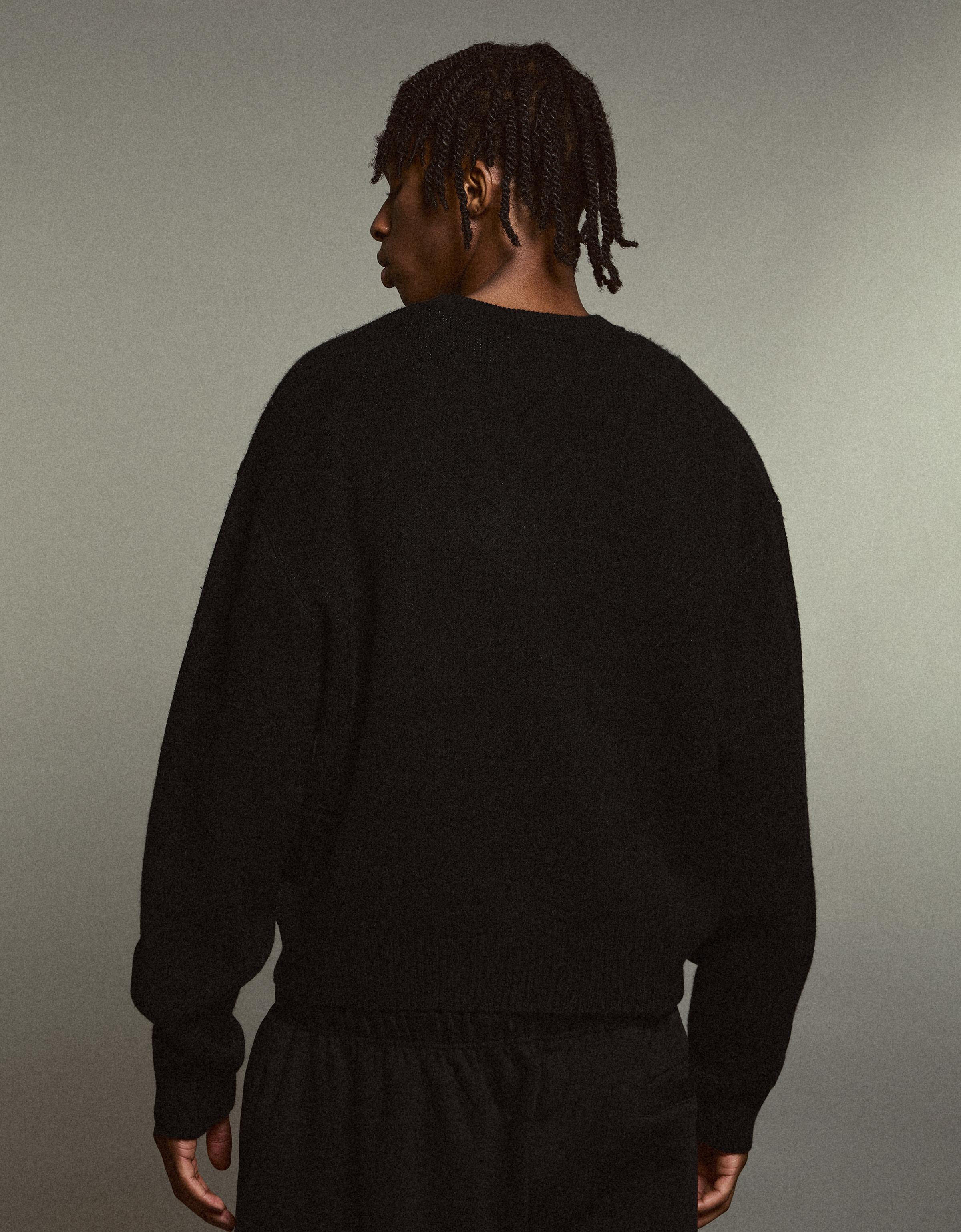 Graphic jacquard jumper — Black