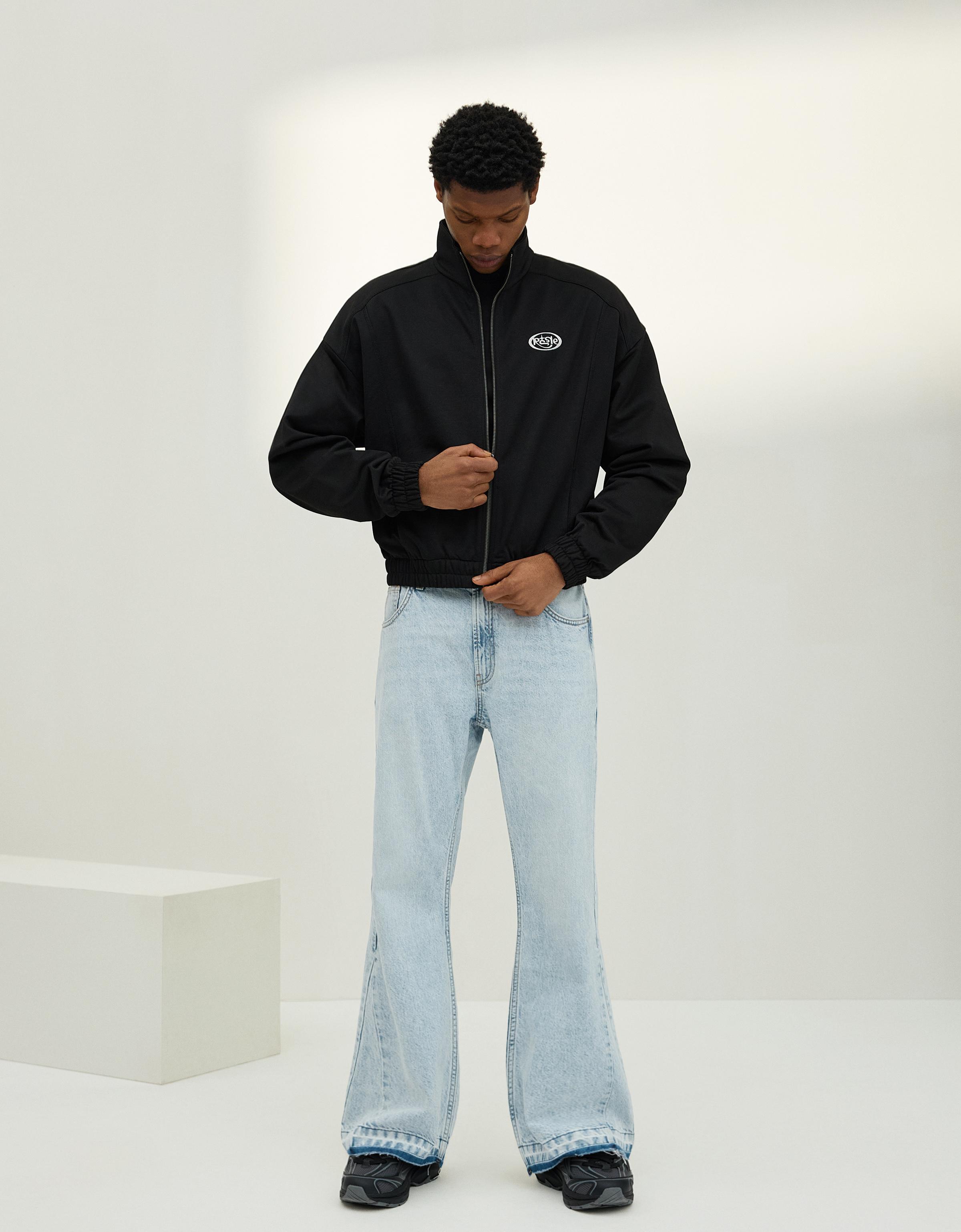 Straight-fit flared jeans — Light blue
