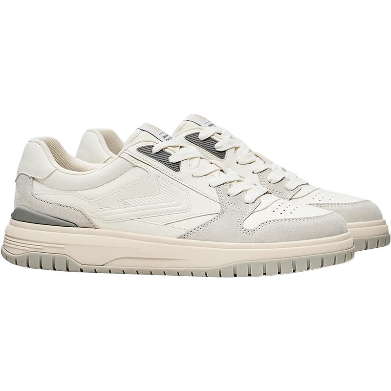 Panelled casual trainers — WHITE