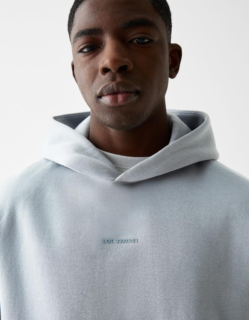 Boxy fit hoodie-Washed out blue-2