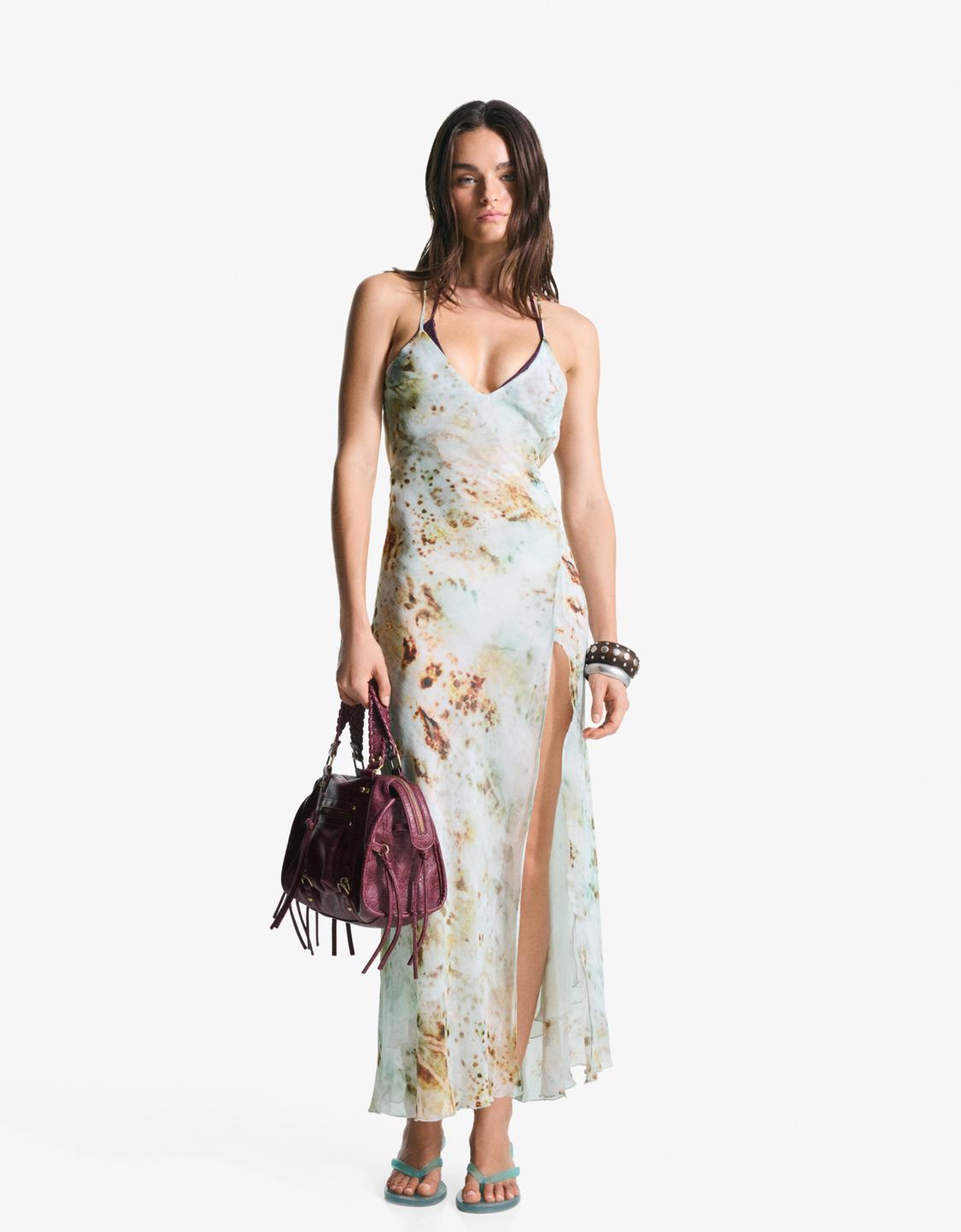 Printed midi dress