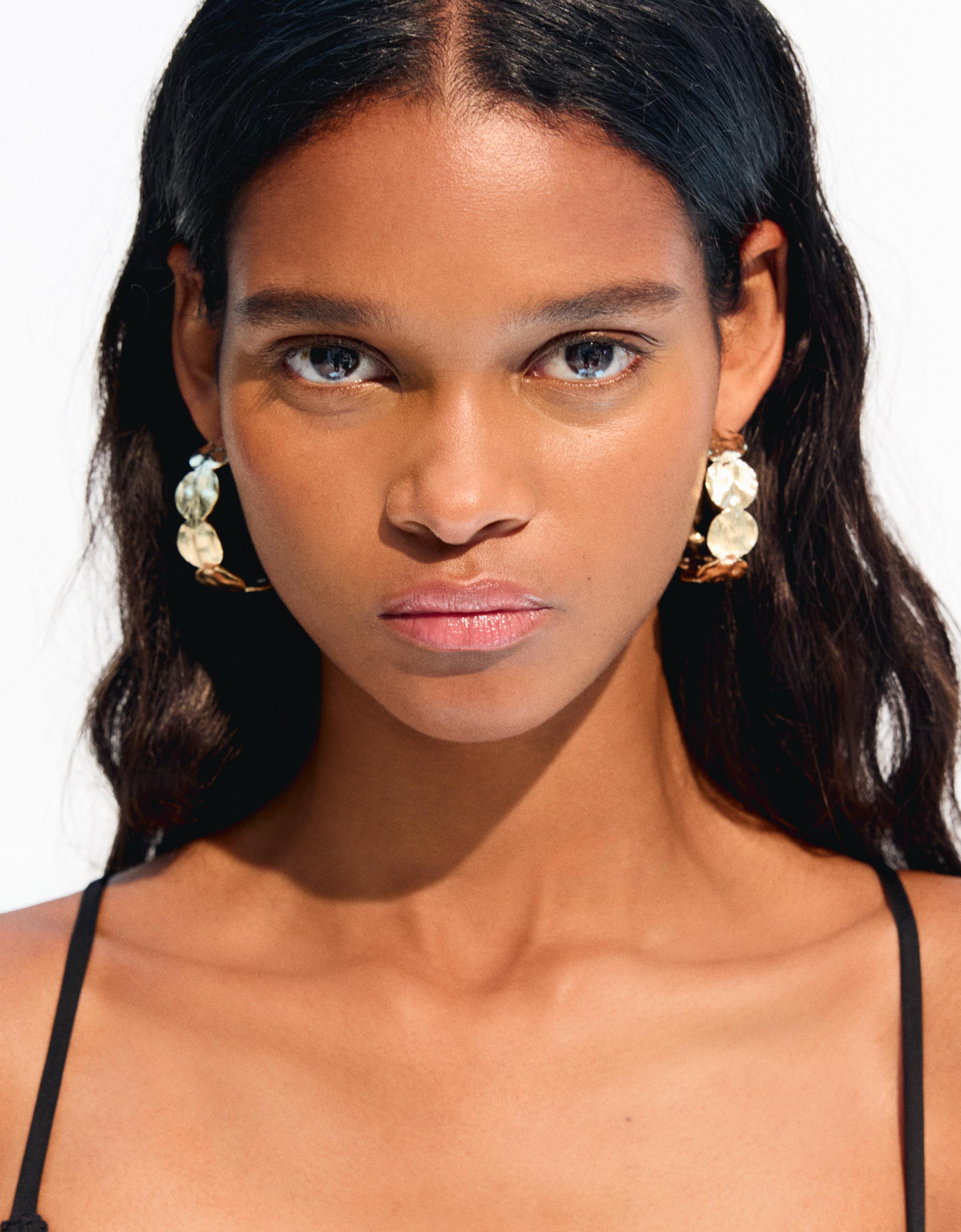 Bershka Creolen Damen Gold