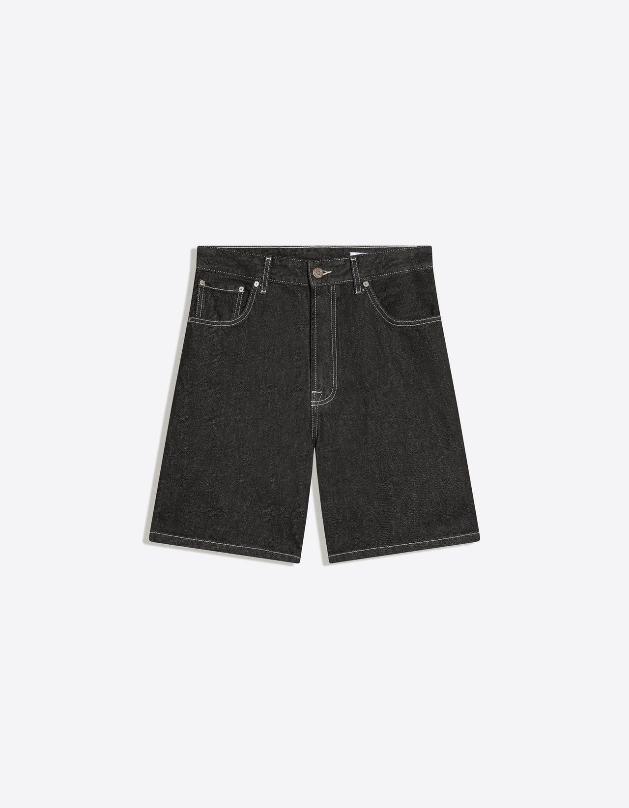Denim Bermuda shorts — Black