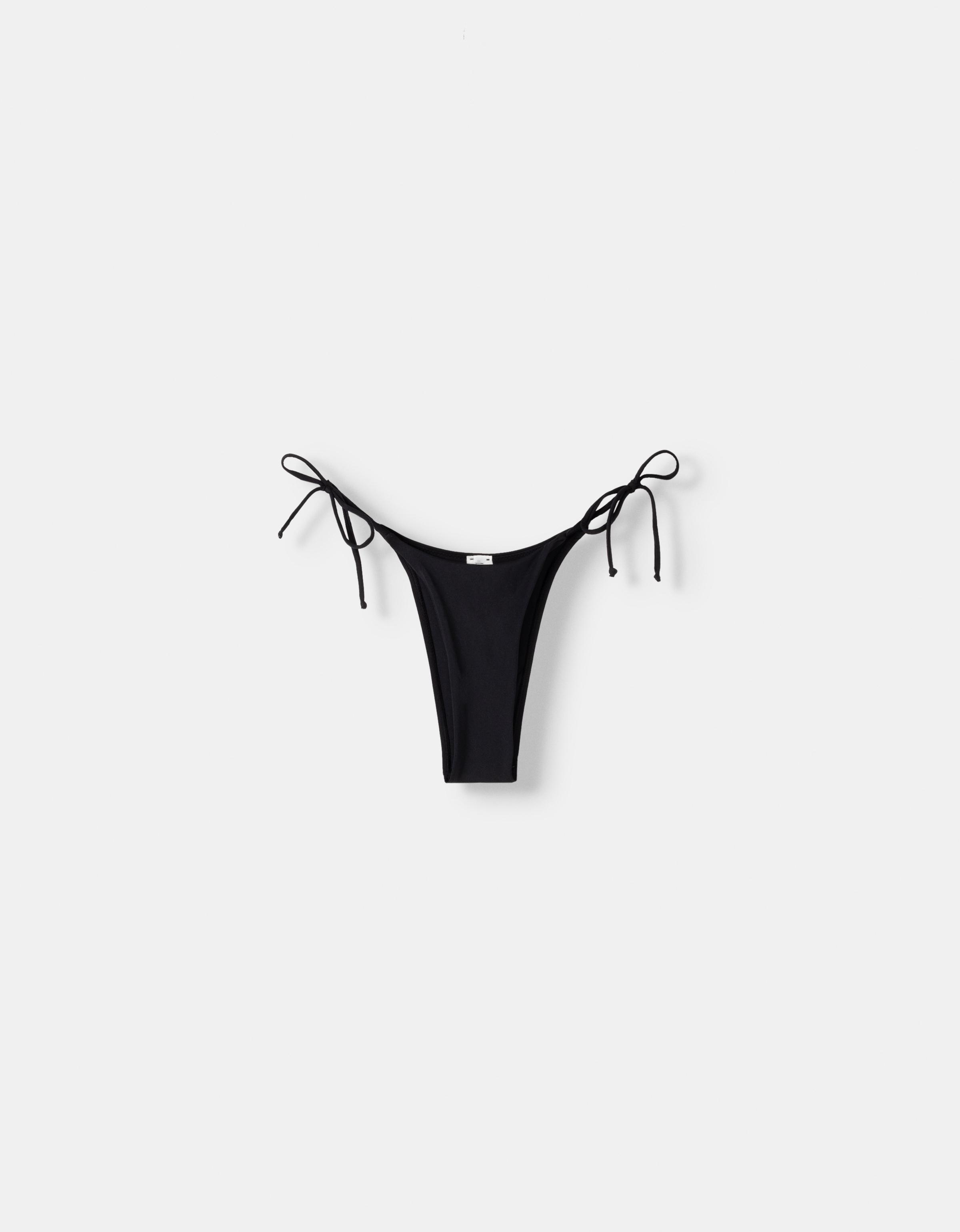 Bershka Triangle-Bikinihöschen Damen L Schwarz
