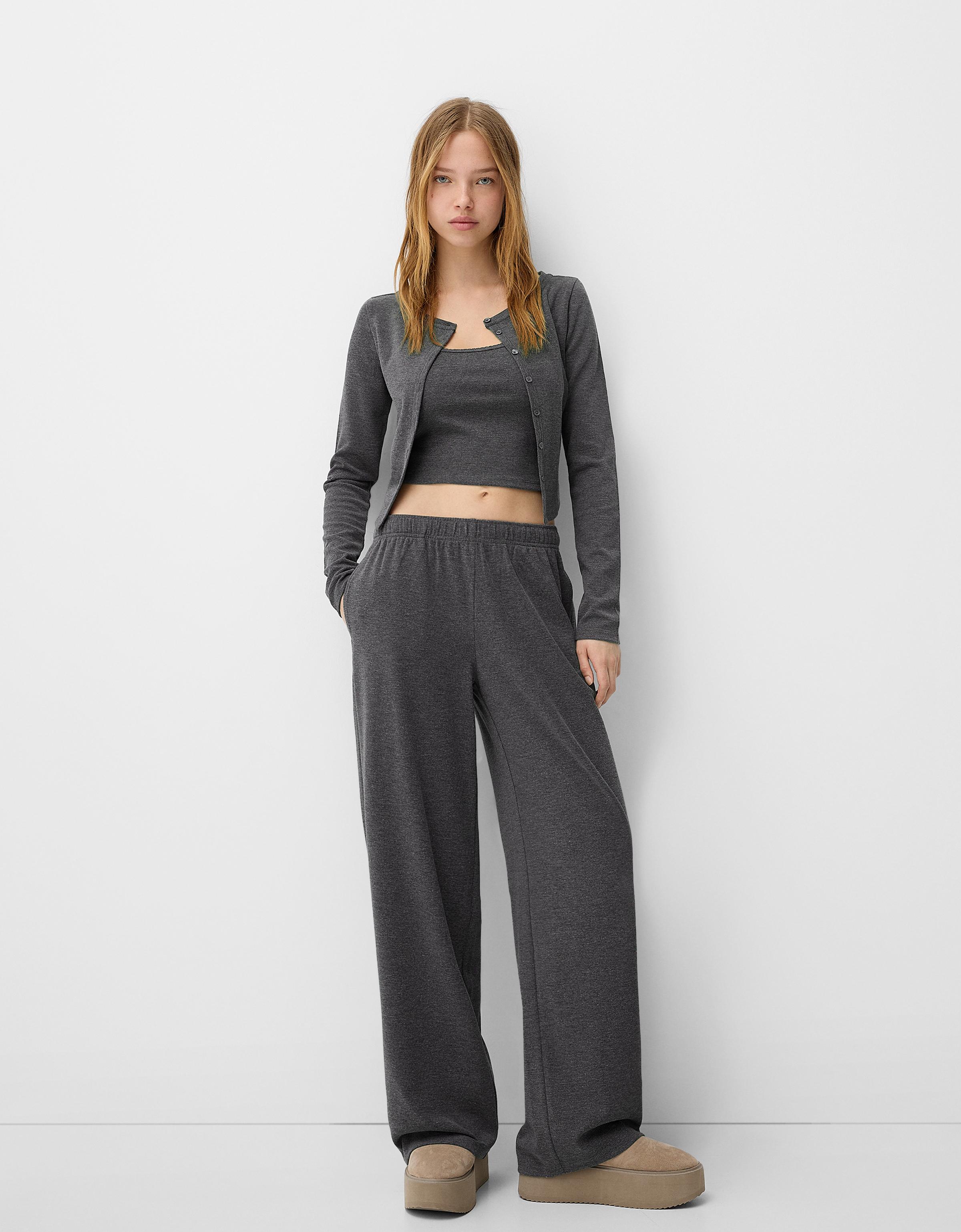 Straight fit pants - Women | Bershka