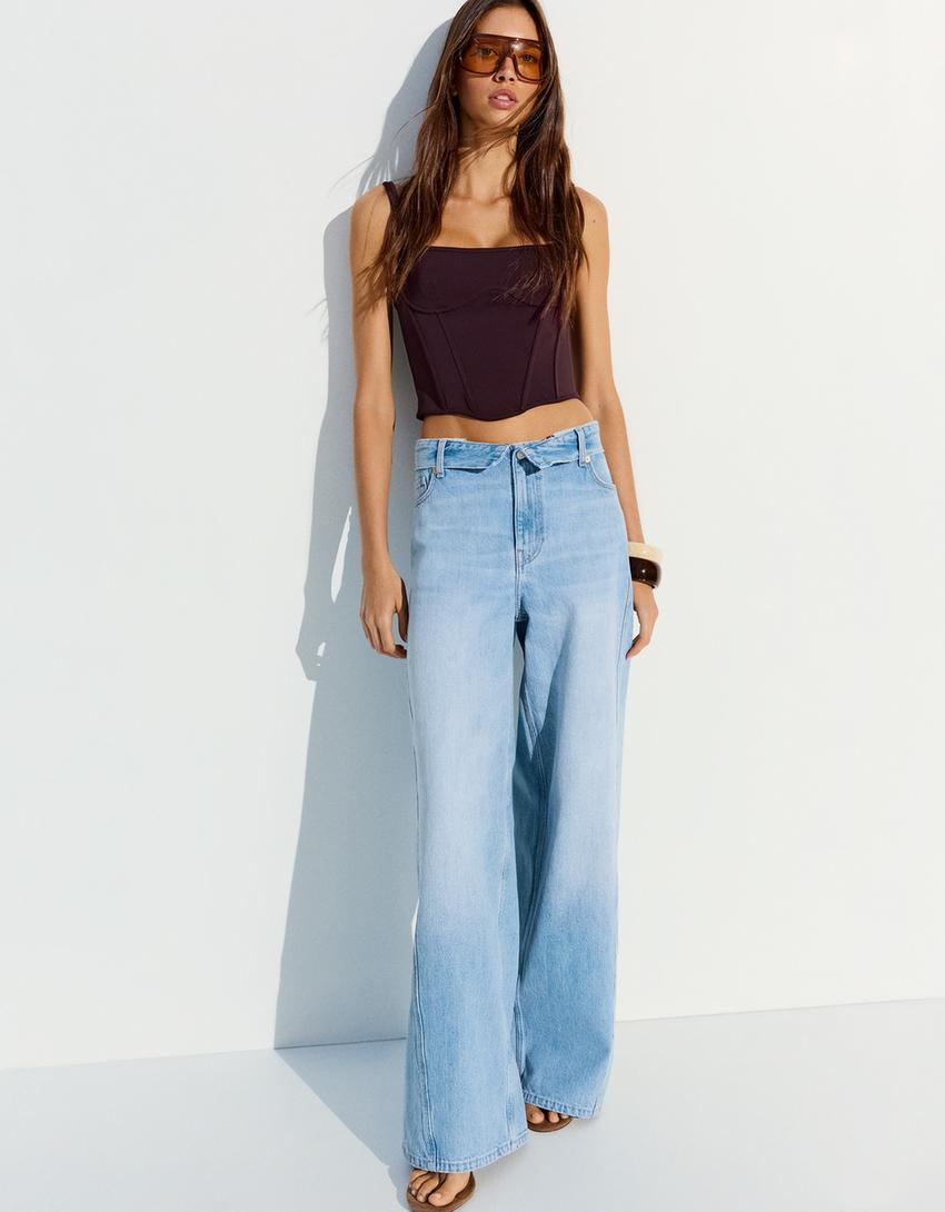 Corset strappy top-Violet