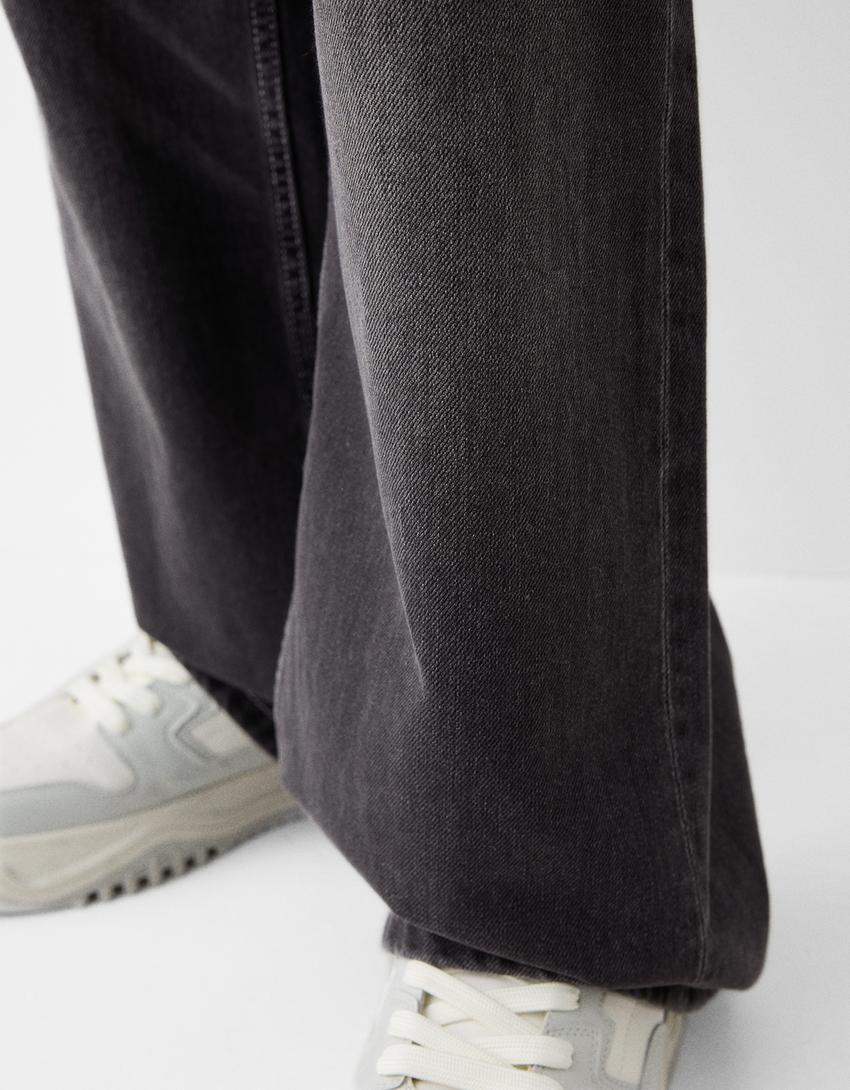 Jeans super baggy-Cinza-5