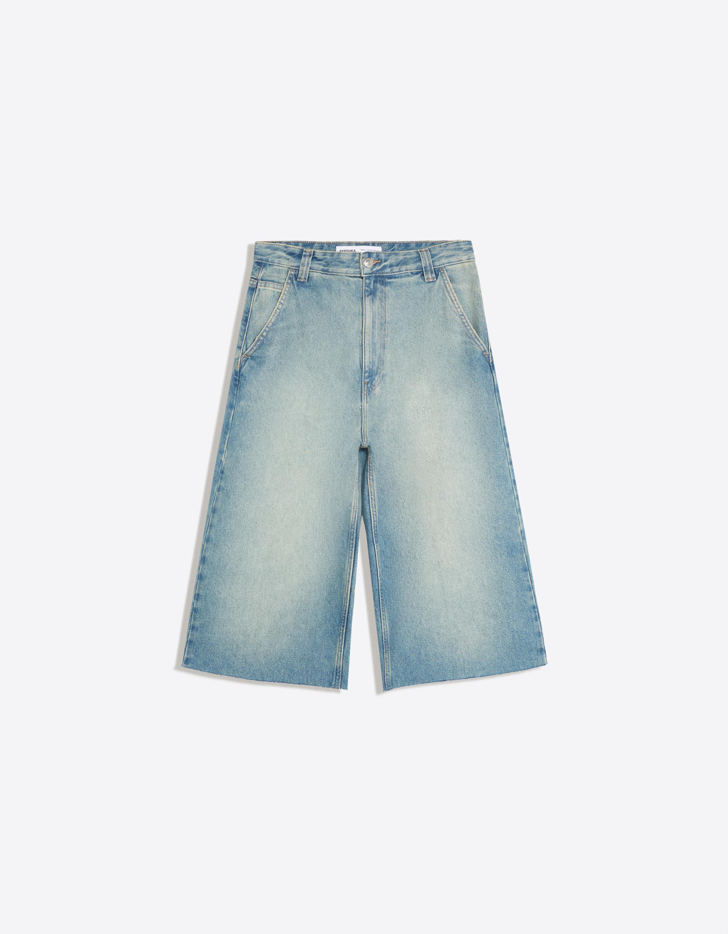 Denim skater jorts — Green
