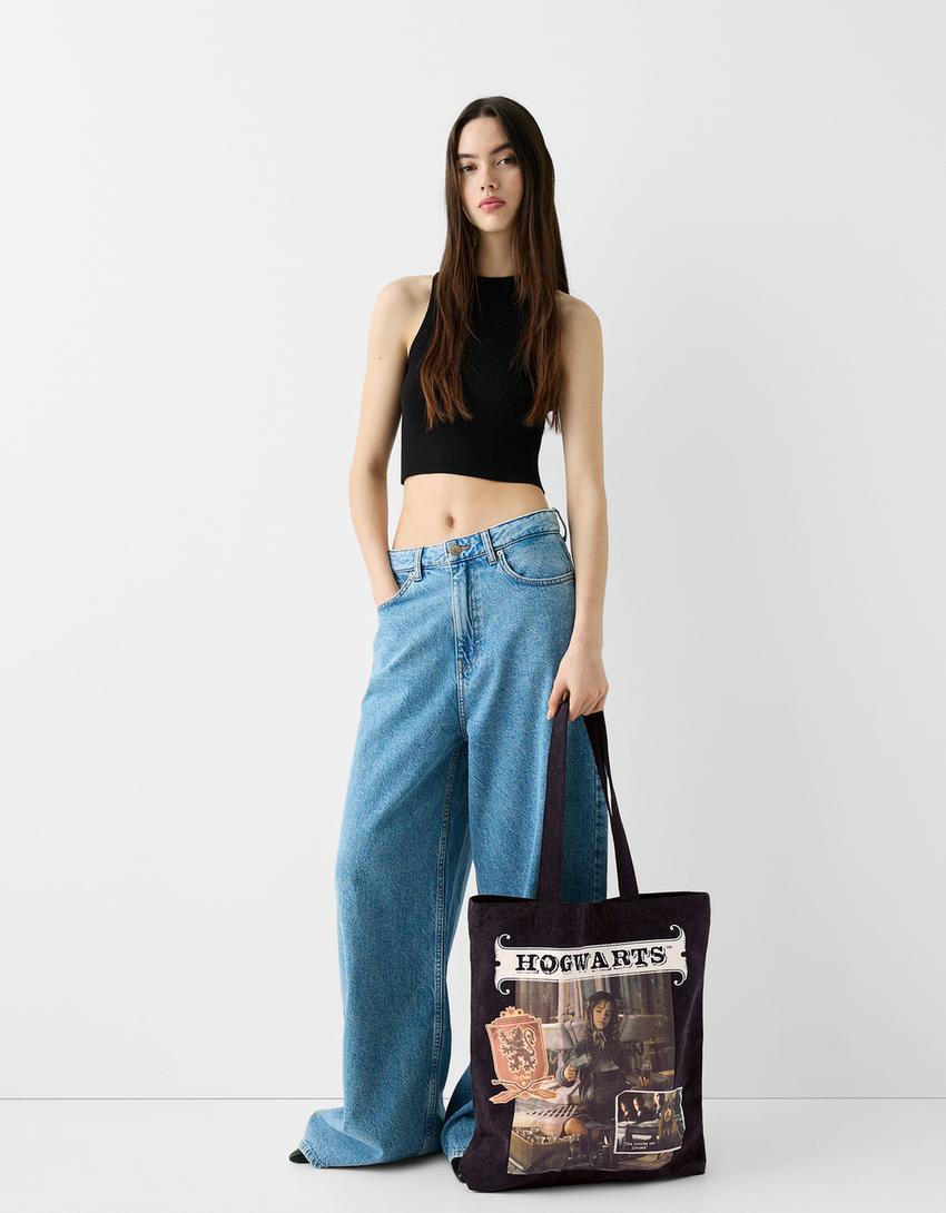 Sac cabas imprimé Harry Potter-Noir-3