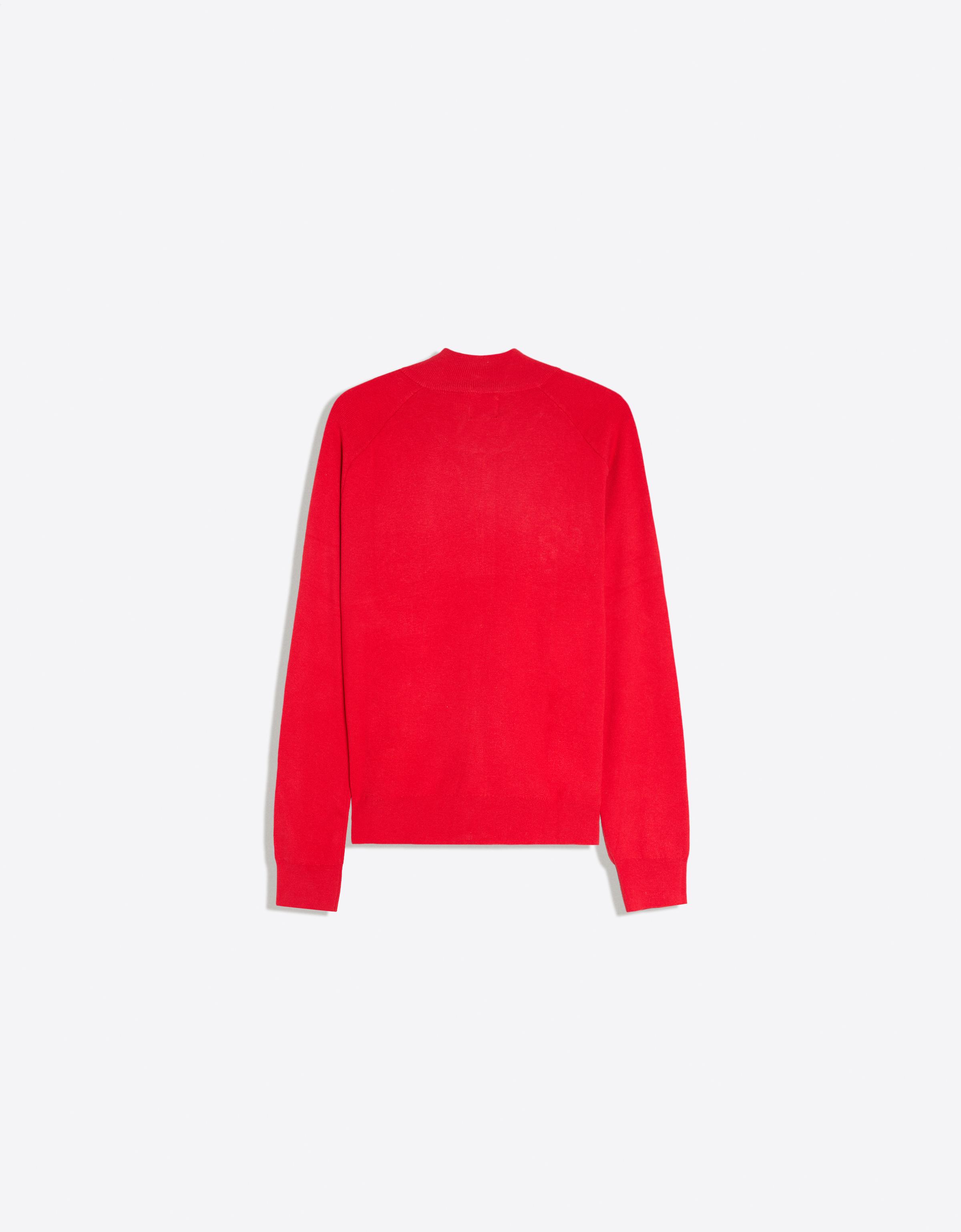 Embroidered zip-up jacket — Red