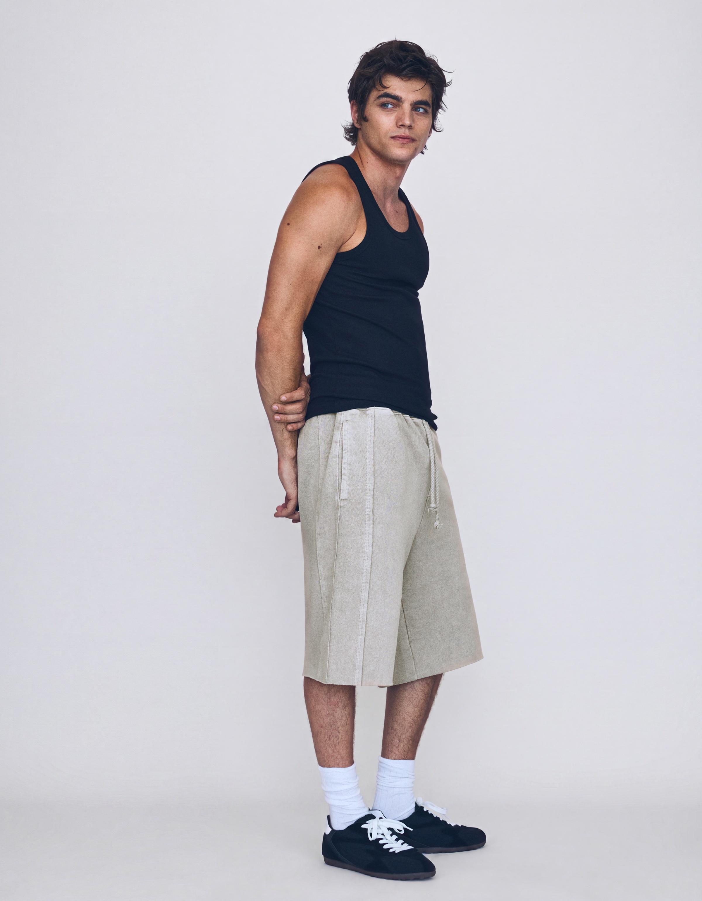 Baggy jort Bermuda shorts — Stone