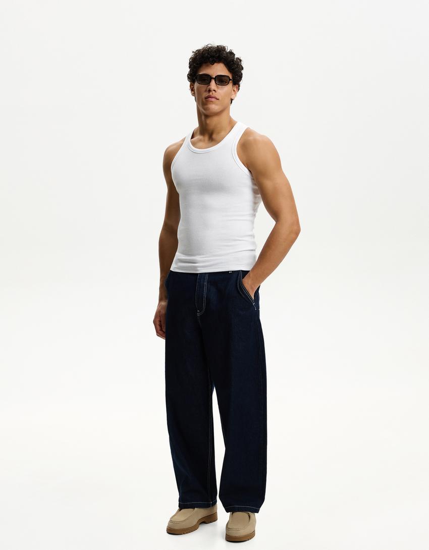 Camiseta tirantes rib-Blanco-2