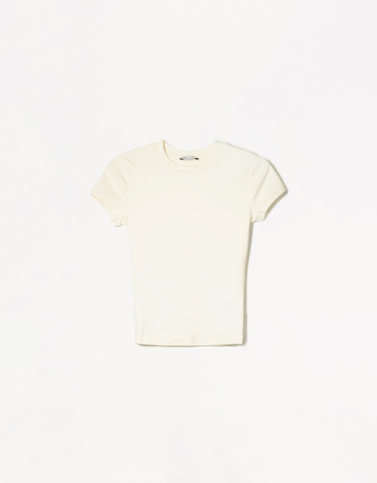 Kısa kollu bisiklet yaka t-shirt