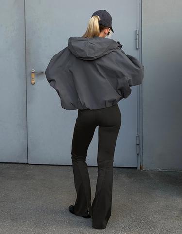 Waterproof & Windproof nylon hood jacket — Graphite 2