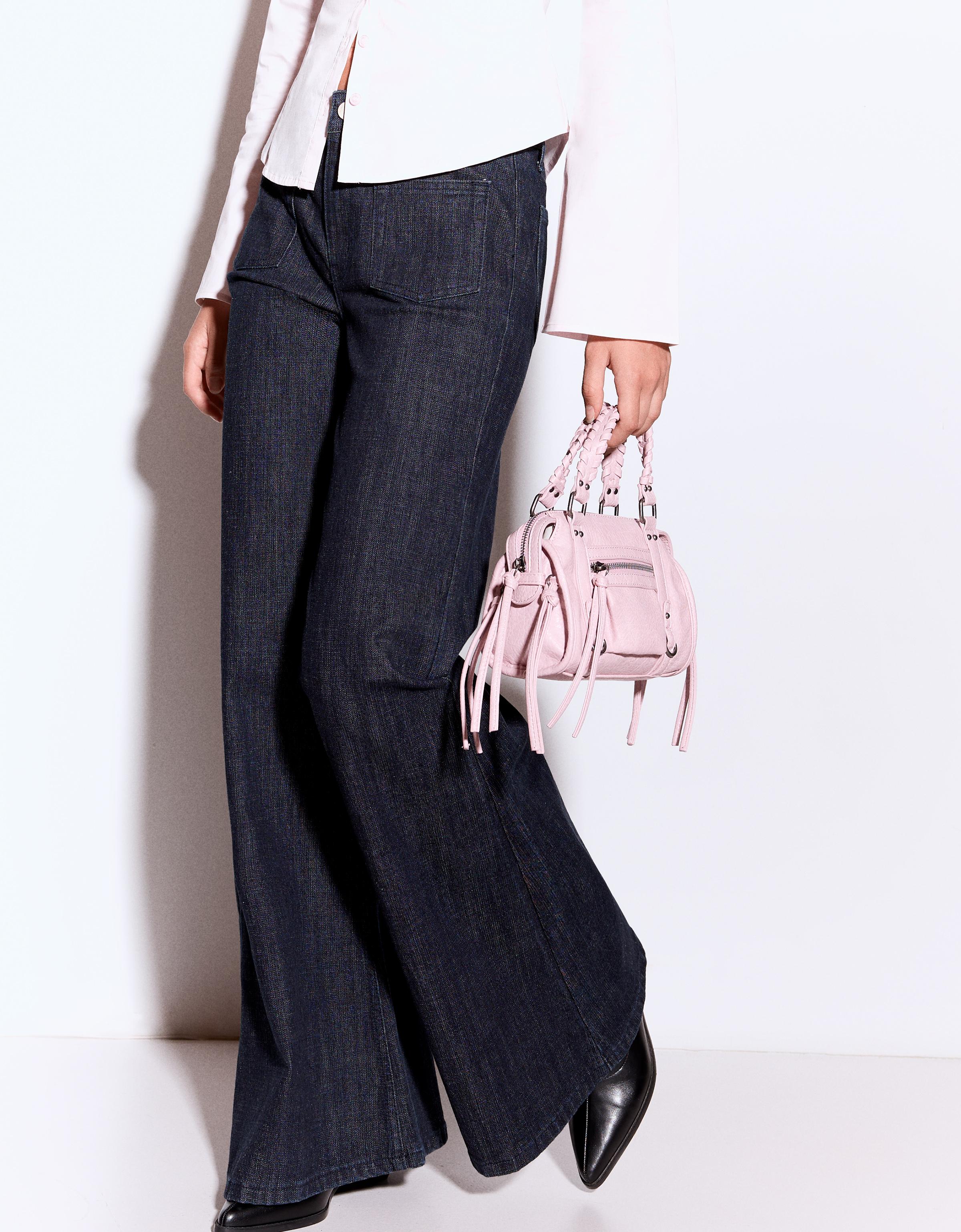 Bershka Mini-Bowlingtasche Damen Rosa