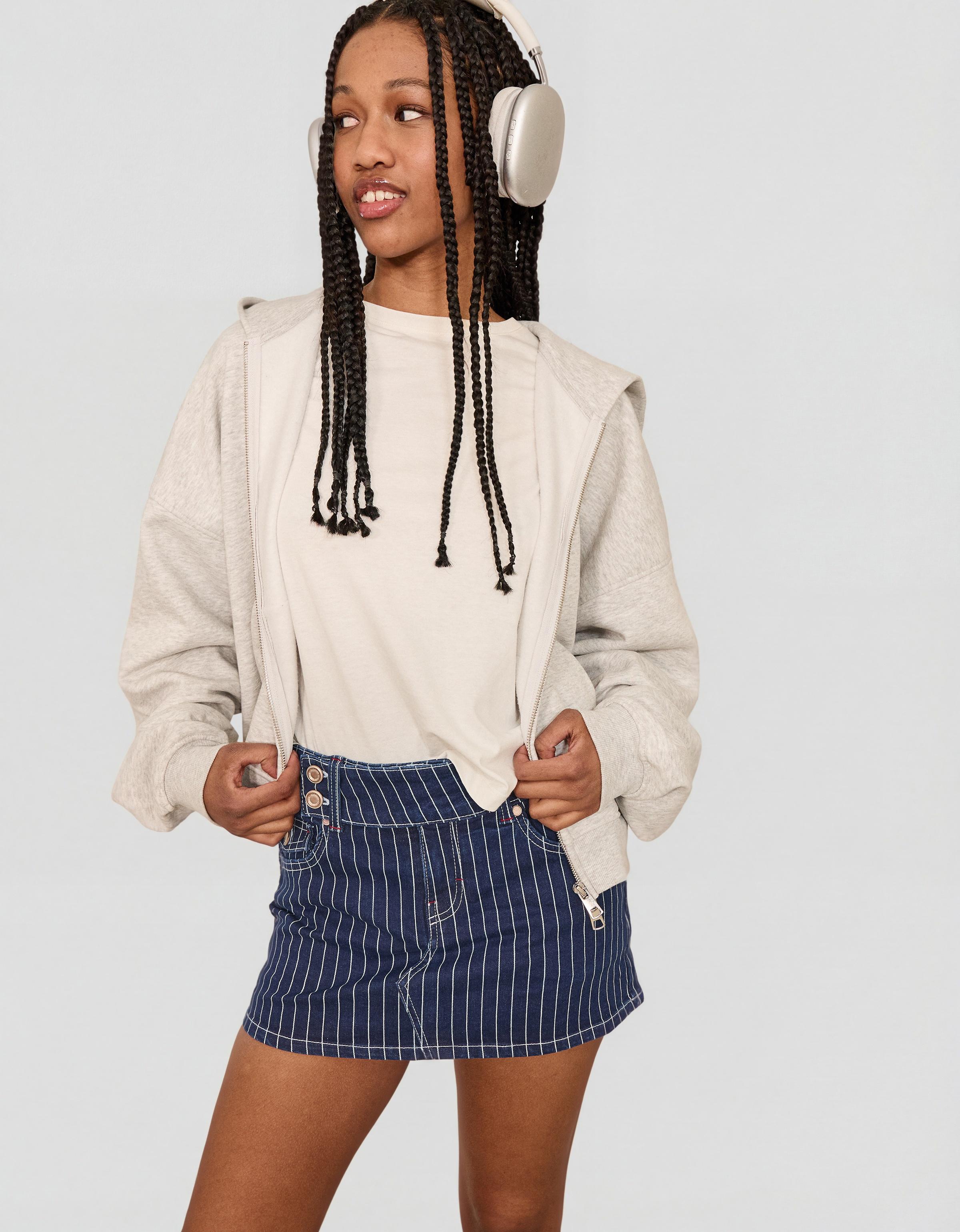 Denim şort etek - Görsel 31