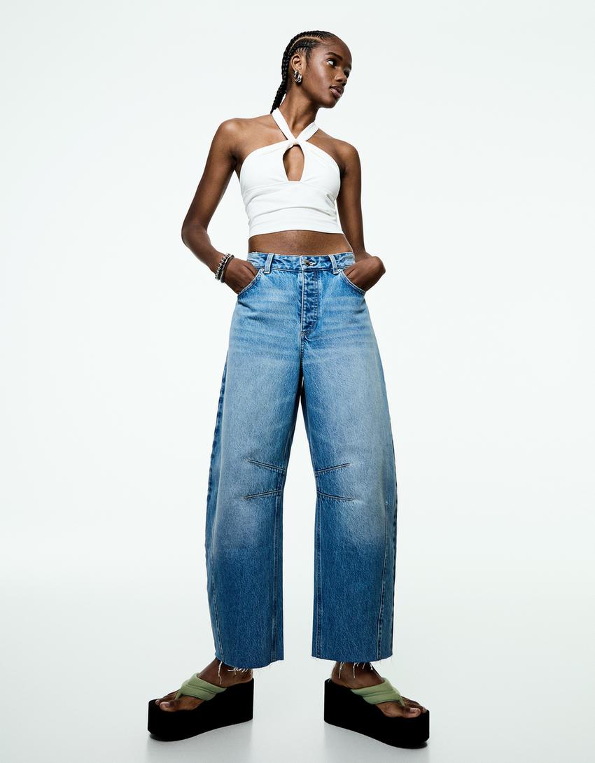 جينز فضفاض-أزرق فاتح-2