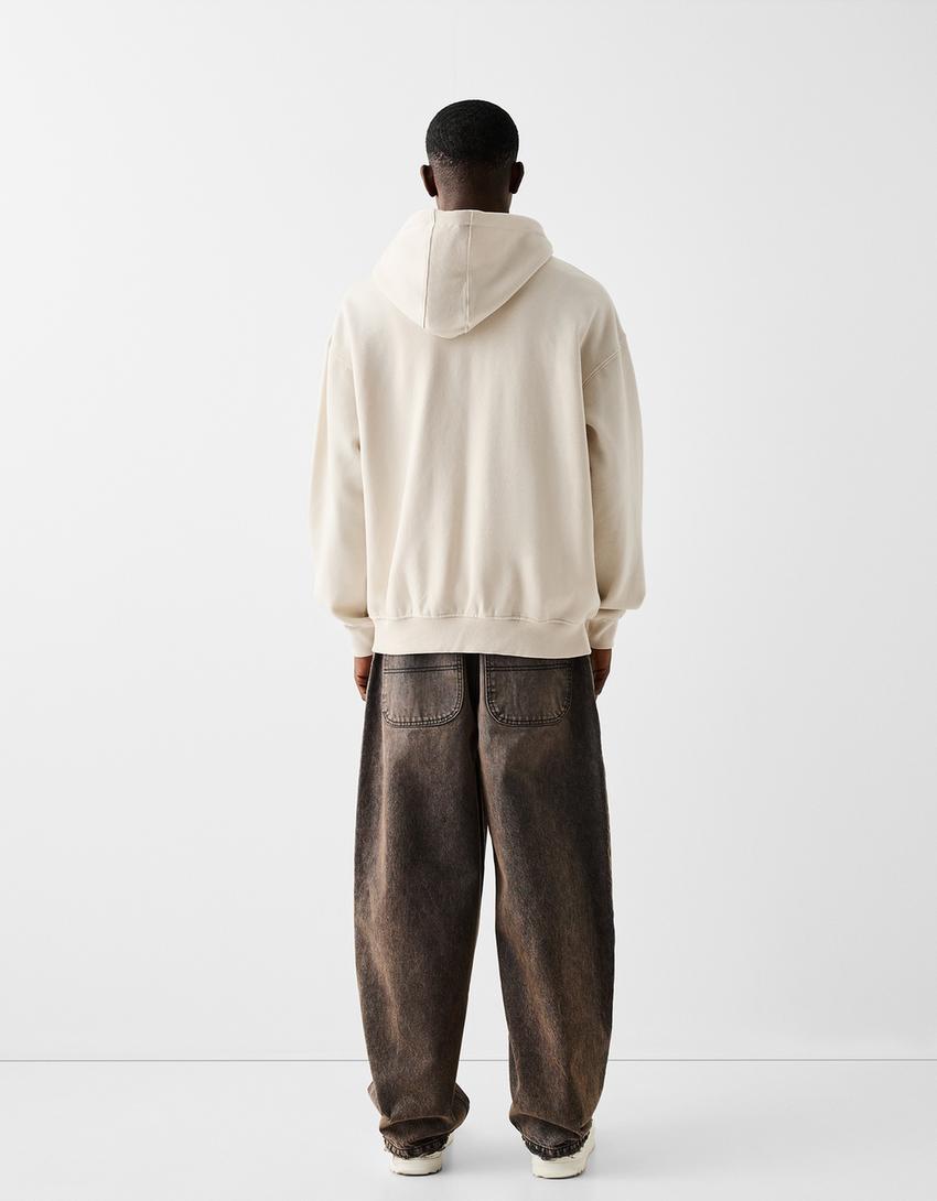 Zip-up hoodie-Off white