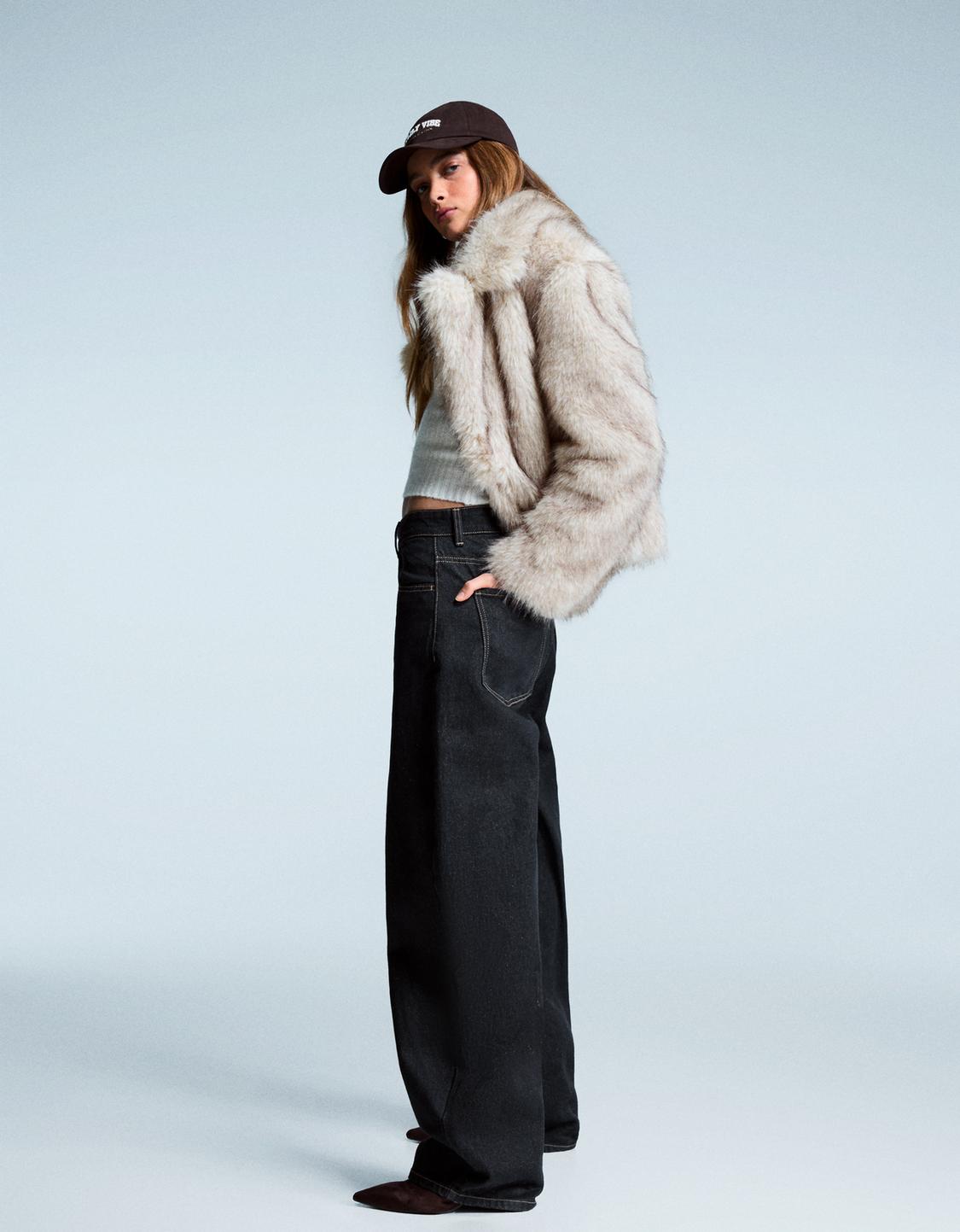 Faux fur jacket