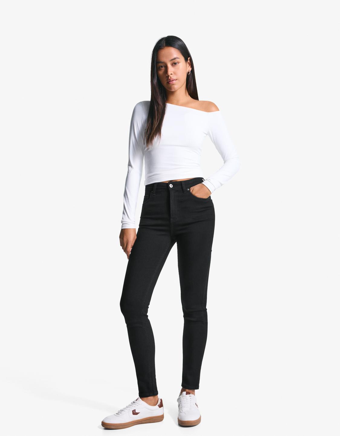 Super high-waist soft skinny jeans