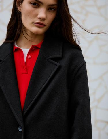 Soft-touch long coat — Black 3