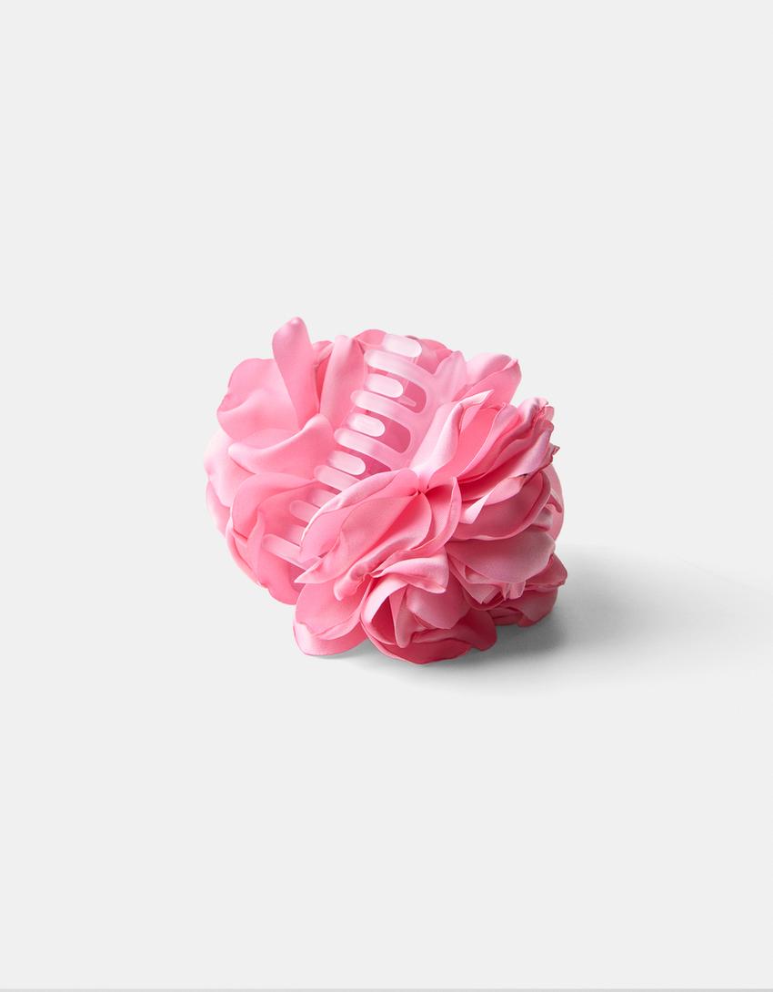 Flower hair clip-Pink-2
