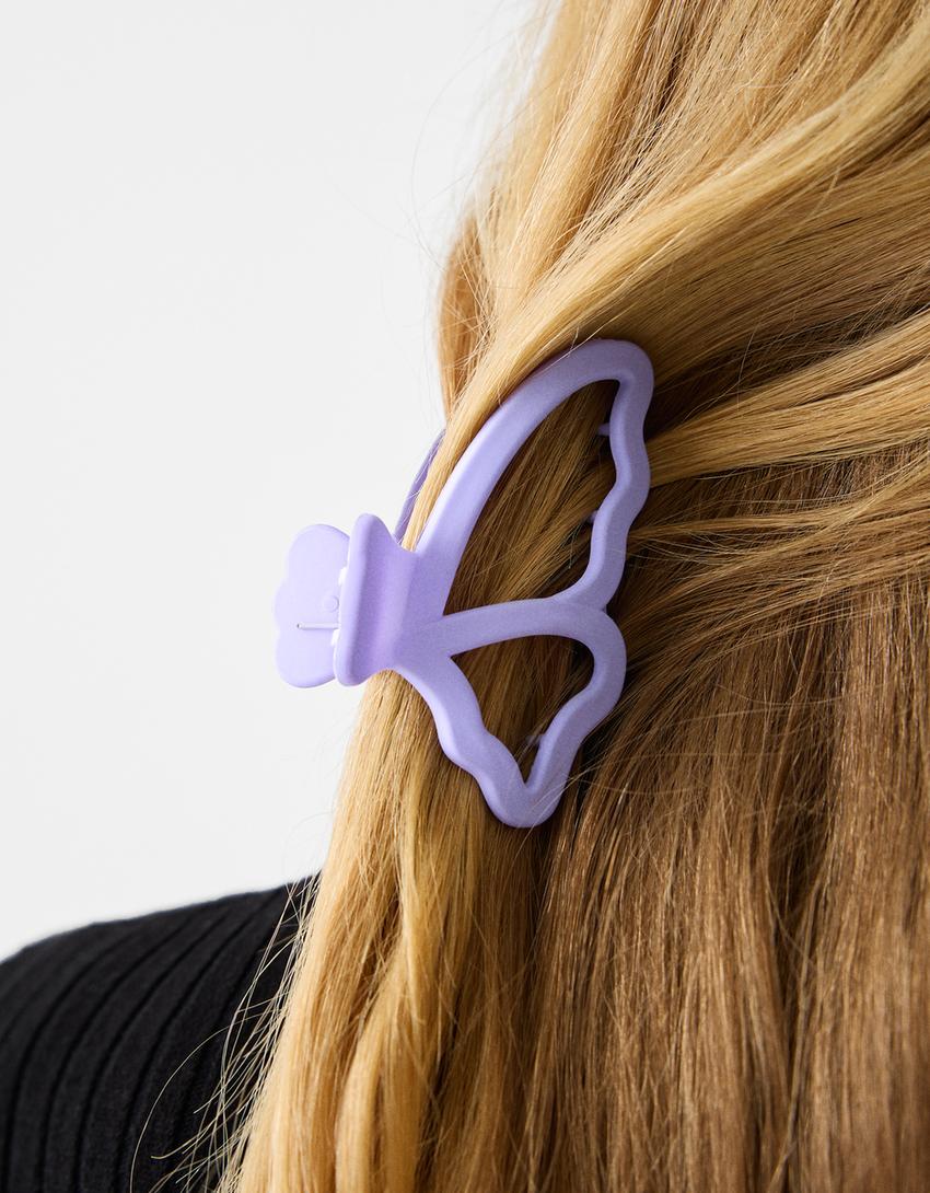 مشبك شعر فراشة-بنفسجي-3