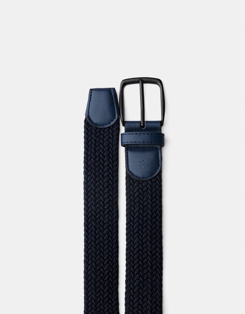 Braided belt-Navy