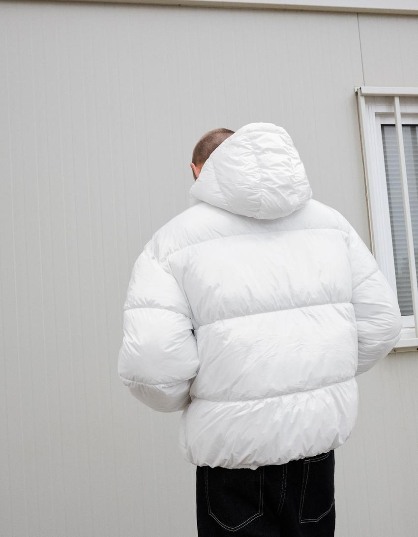 Doudoune capuche-Blanc-1
