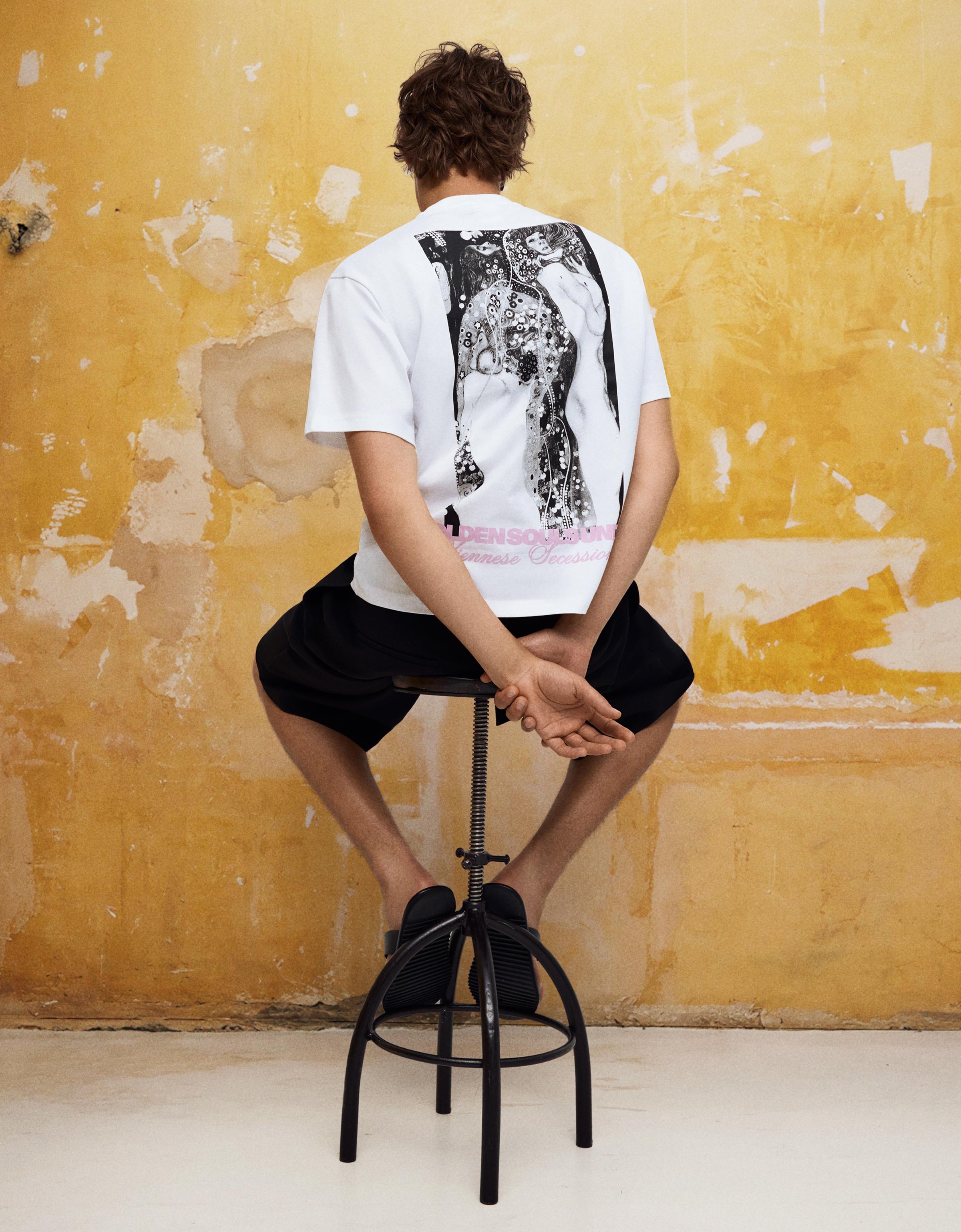 Short sleeve KLIMT print T-shirt — White