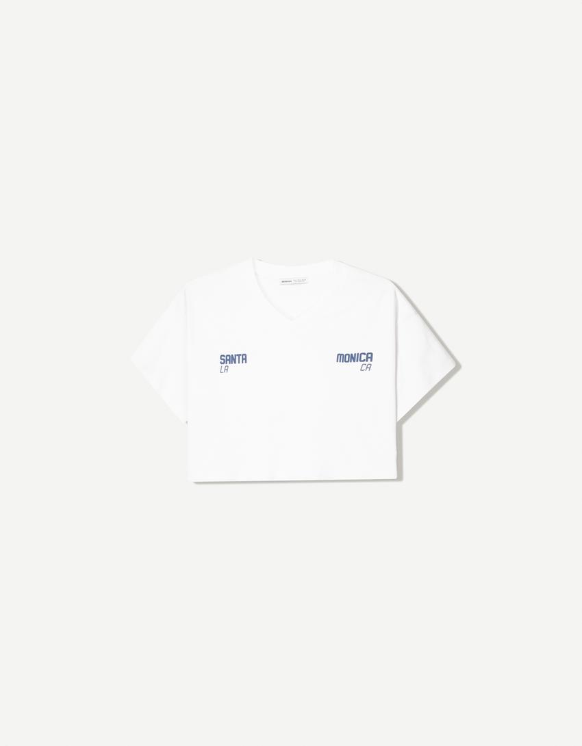 Camiseta manga corta print-Blanco roto-3