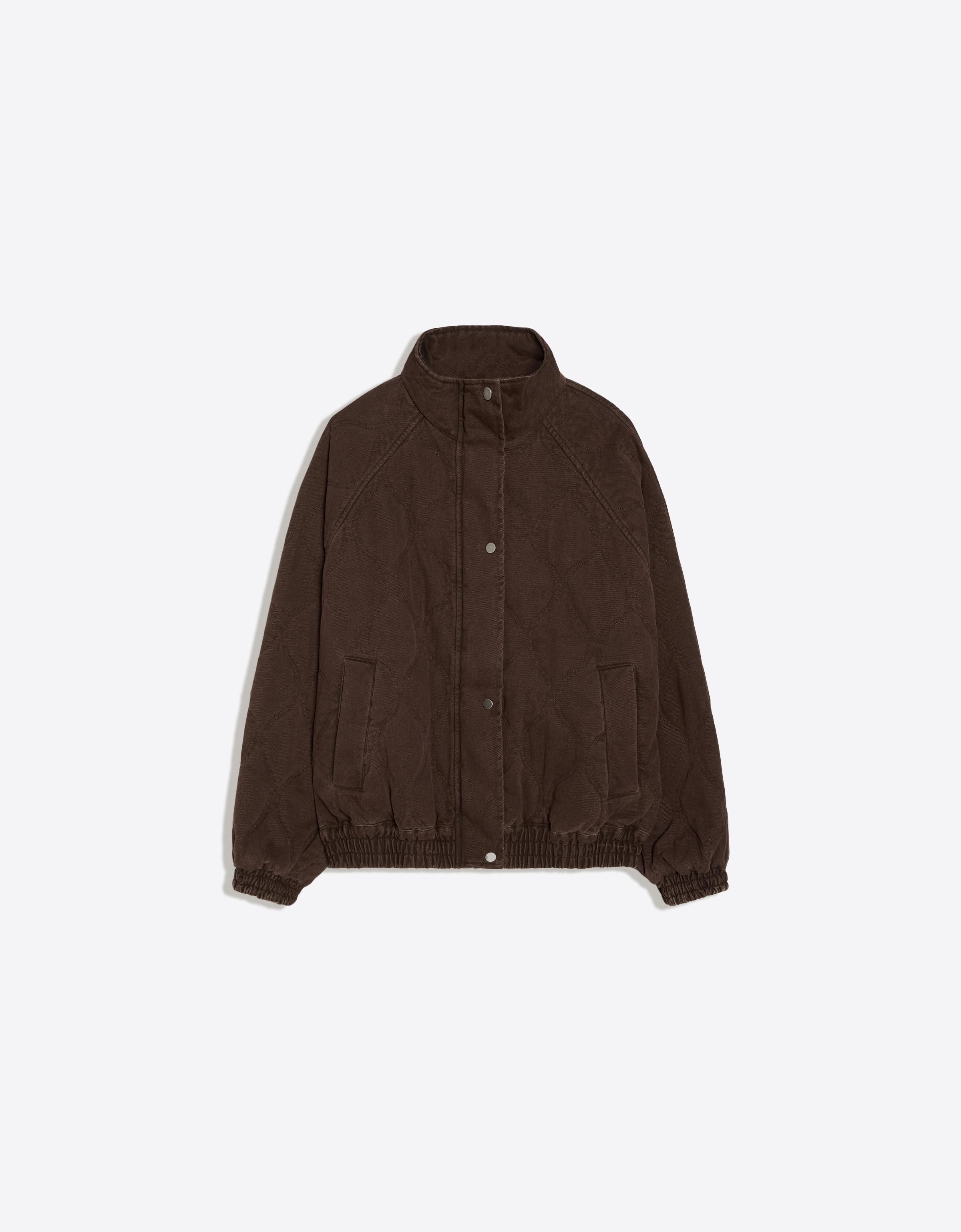 Washed effect jacket — Brown